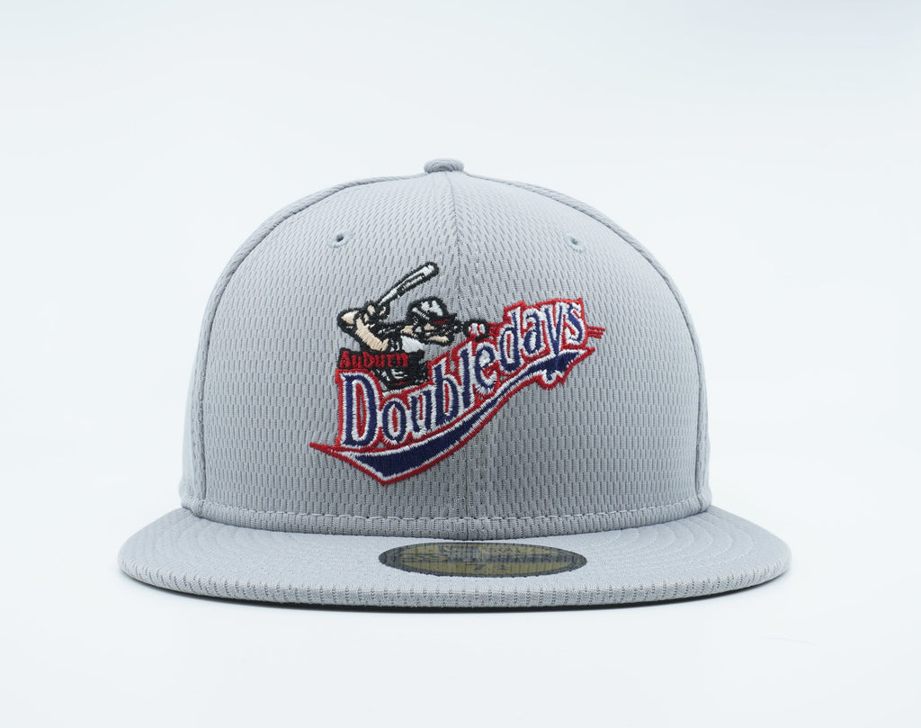[12346686] Mens New Era MiLB AUBURN DOUBLEDAYS 5950 FITTED BATTING PRACTICE-GRAY