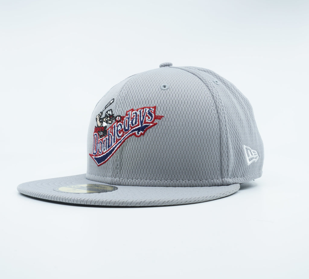 [12346686] Mens New Era MiLB AUBURN DOUBLEDAYS 5950 FITTED BATTING PRACTICE-GRAY