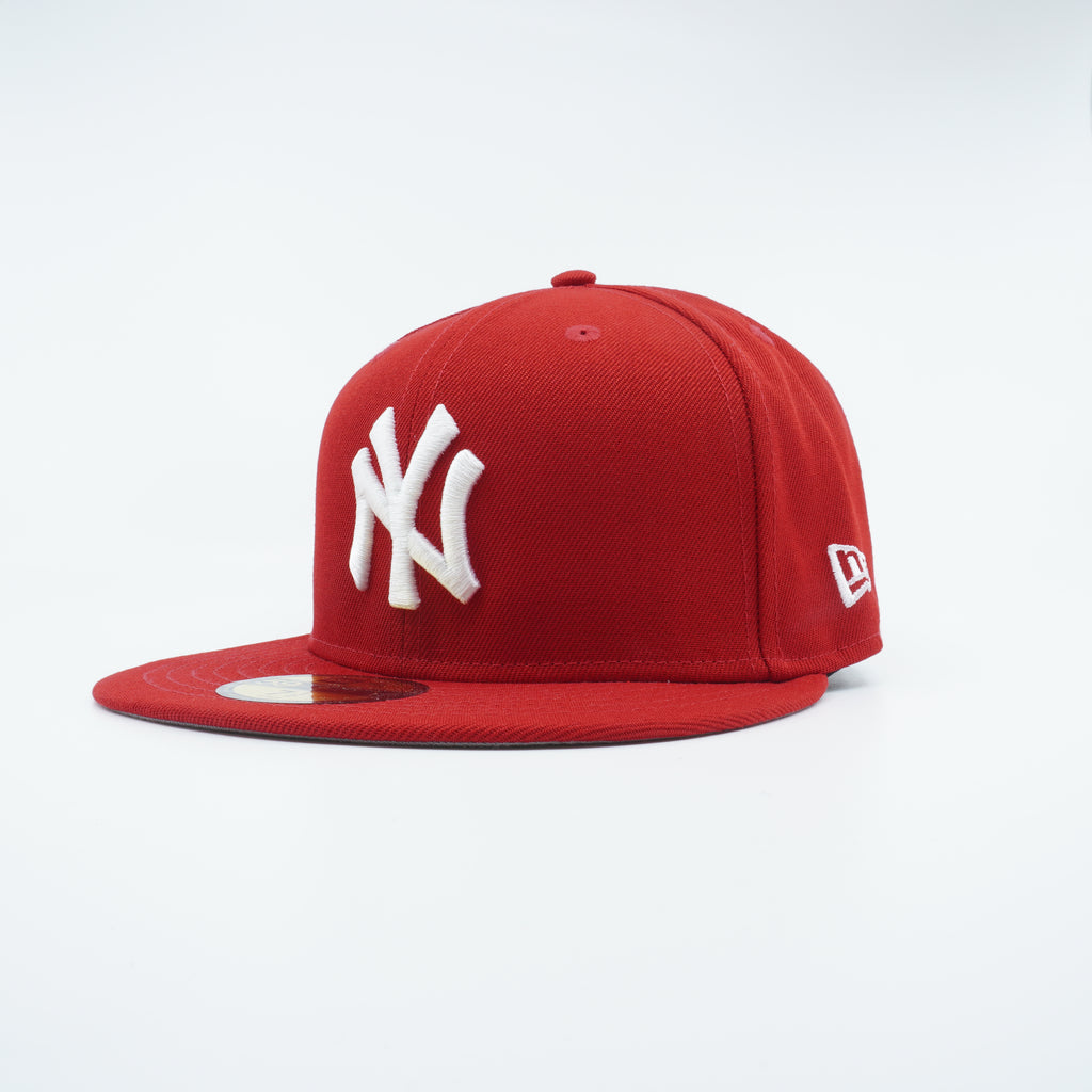 [60291331] Mens New Era MLB NY YANKEES 5950 FITTED 'SIDE PACTH WORLD SERIES'-RED