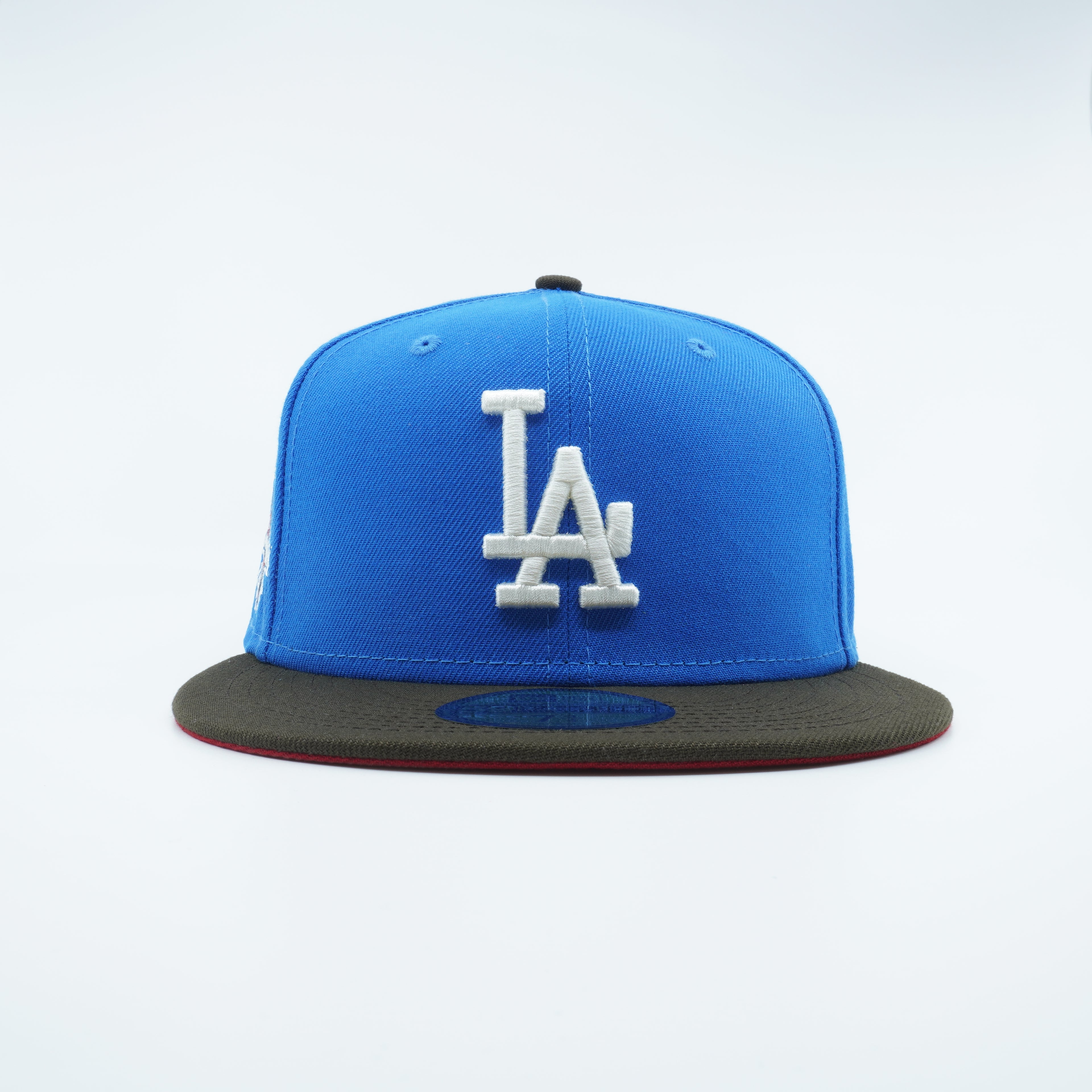 [70737442] Mens New Era MLB LA DODGERS 5950 FITTED '50TH ANNIVERSARY'-BLUE/BROWN