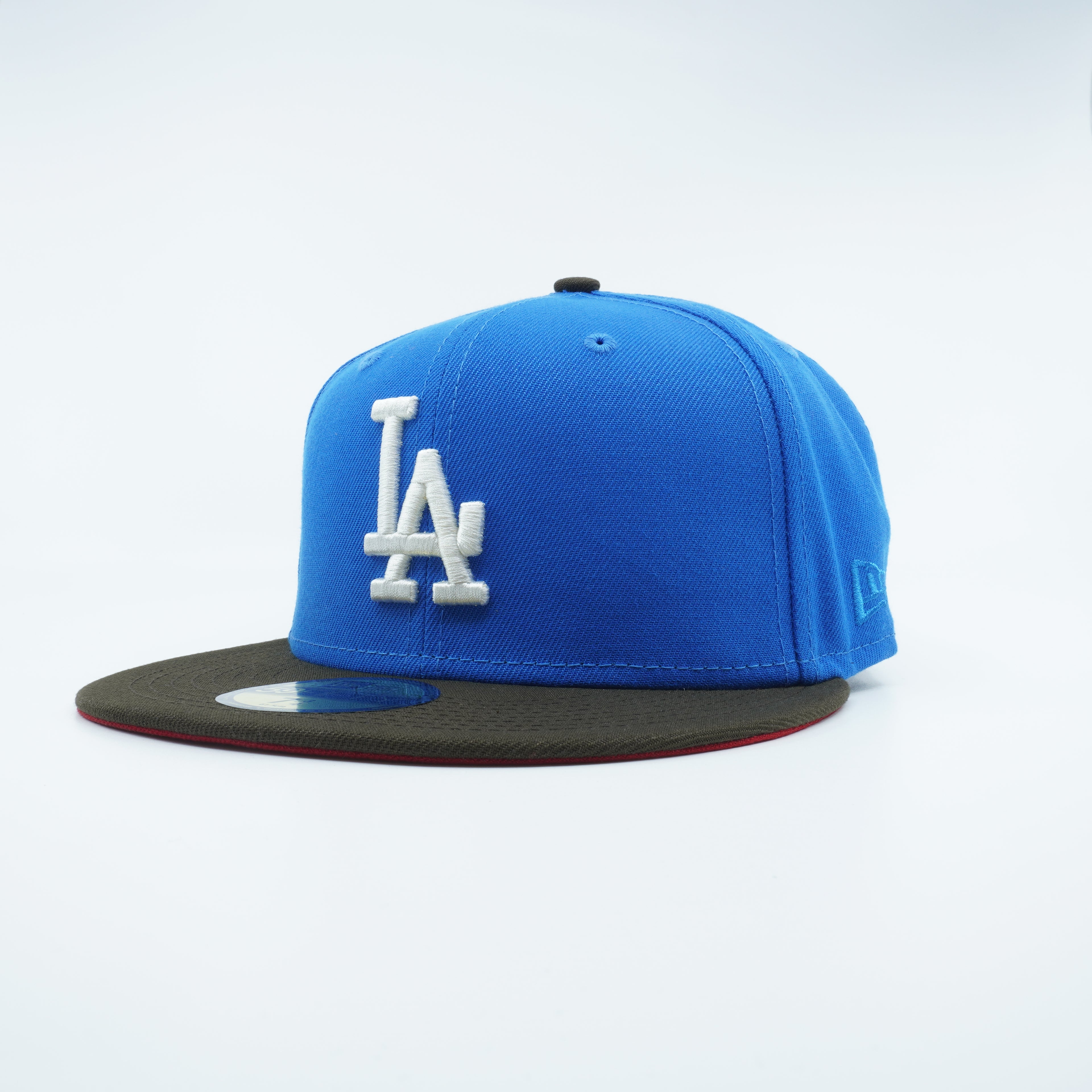 [70737442] Mens New Era MLB LA DODGERS 5950 FITTED '50TH ANNIVERSARY'-BLUE/BROWN