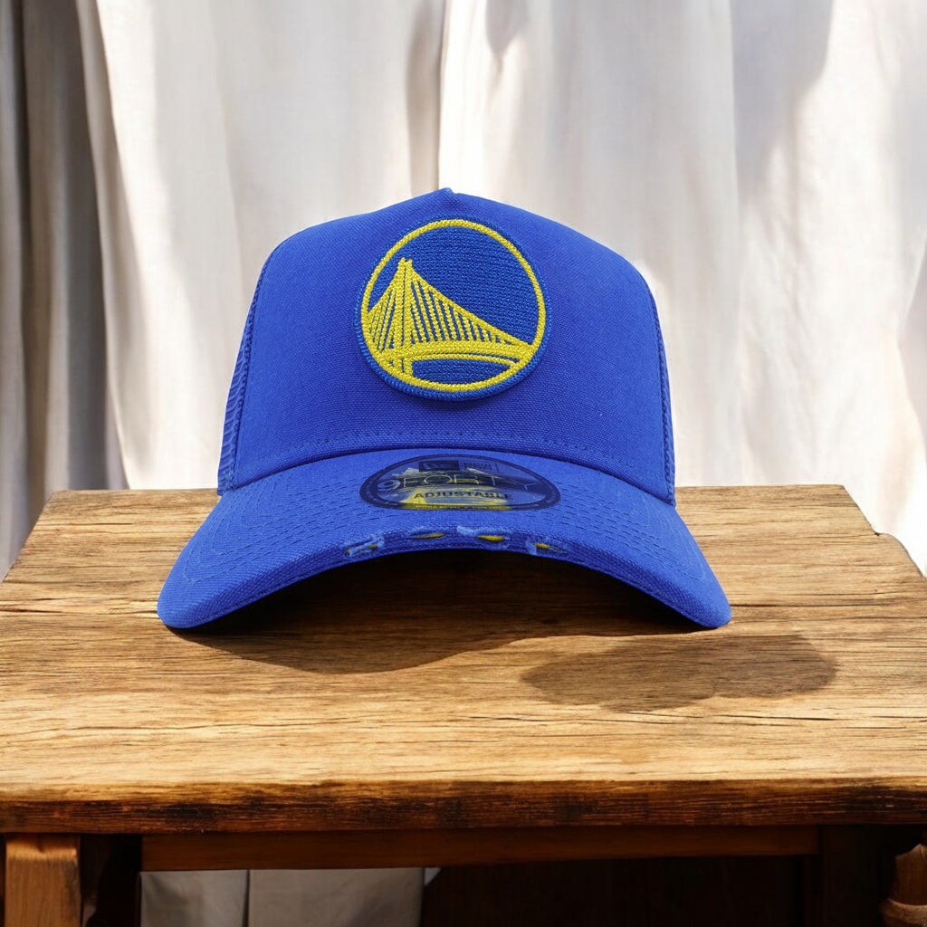 [IT-0631031] Mens New Era NBA GS WARRIORS 940 SNAPBACK TRUCKER TORN  - BLUE