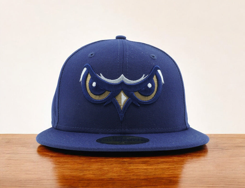 [12745645] Mens New Era MiLB NOCO OWLZ 5950 FITTED EYES - NAVY