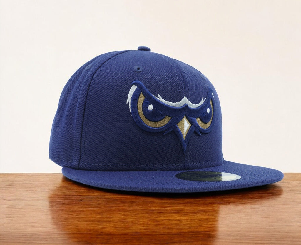 [12745645] Mens New Era MiLB NOCO OWLZ 5950 FITTED EYES - NAVY