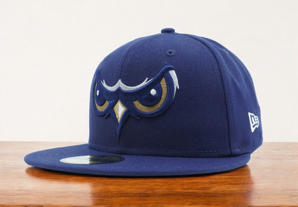 [12745645] Mens New Era MiLB NOCO OWLZ 5950 FITTED EYES - NAVY