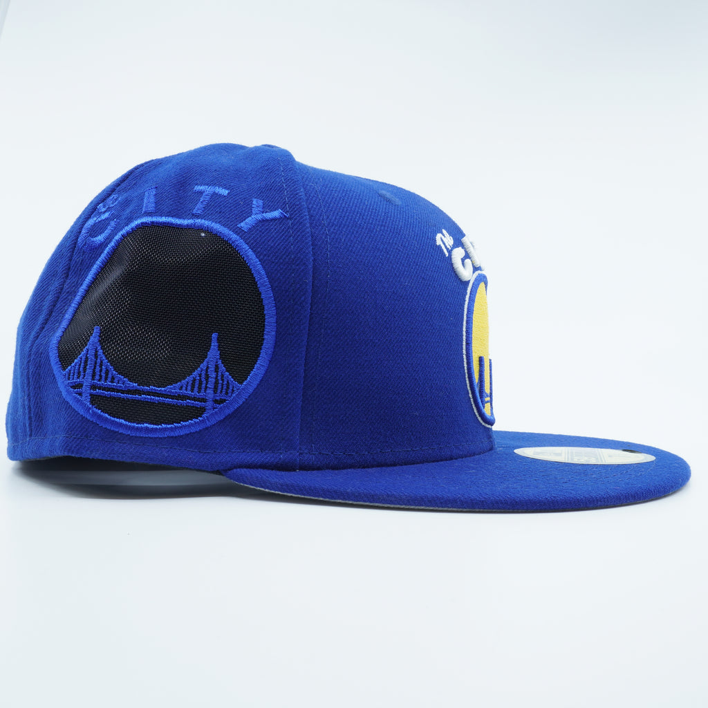 [80294944] Mens New Era NBA GOLDEN STATE WARRIORS FRESH SIDE 5950 FITTED - BLUE