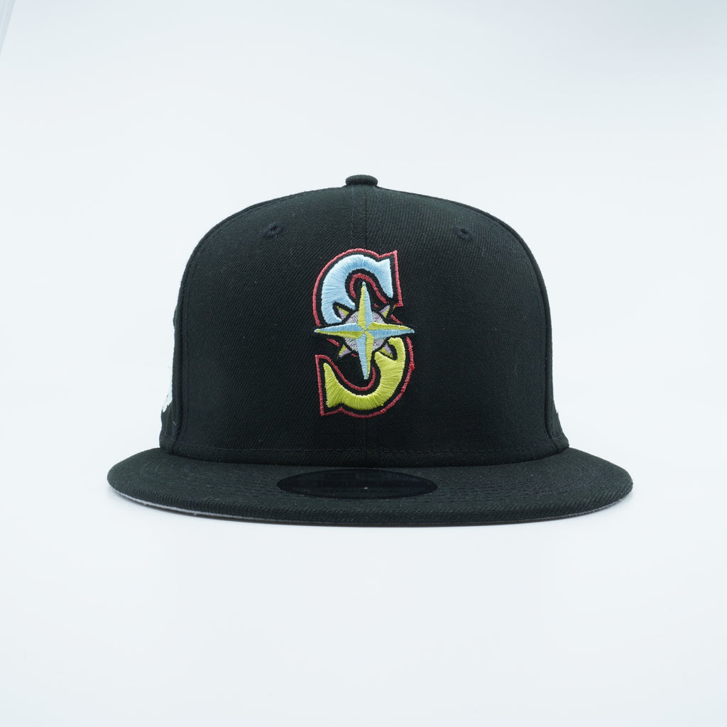 [60303747] Mens New Era MLB SEATTLE MARINERS 950 SNAPBACK 'PINSTRIPES' - BLACK