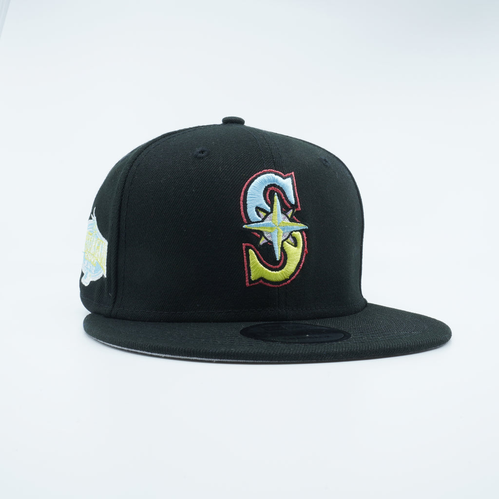 [60303747] Mens New Era MLB SEATTLE MARINERS 950 SNAPBACK 'PINSTRIPES' - BLACK