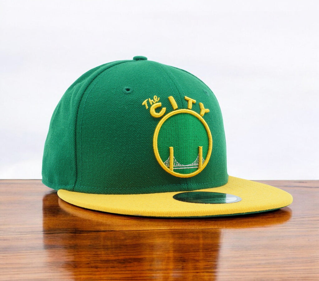 [CITY-GREEN] Mens New Era NBA GS WARRIORS 940 SNAPBACK CITY EDITION-GREEN/YELLOW