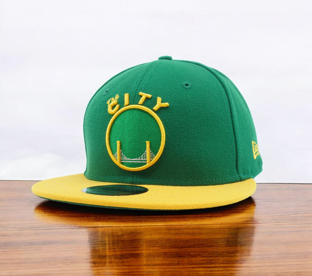 [CITY-GREEN] Mens New Era NBA GS WARRIORS 940 SNAPBACK CITY EDITION-GREEN/YELLOW