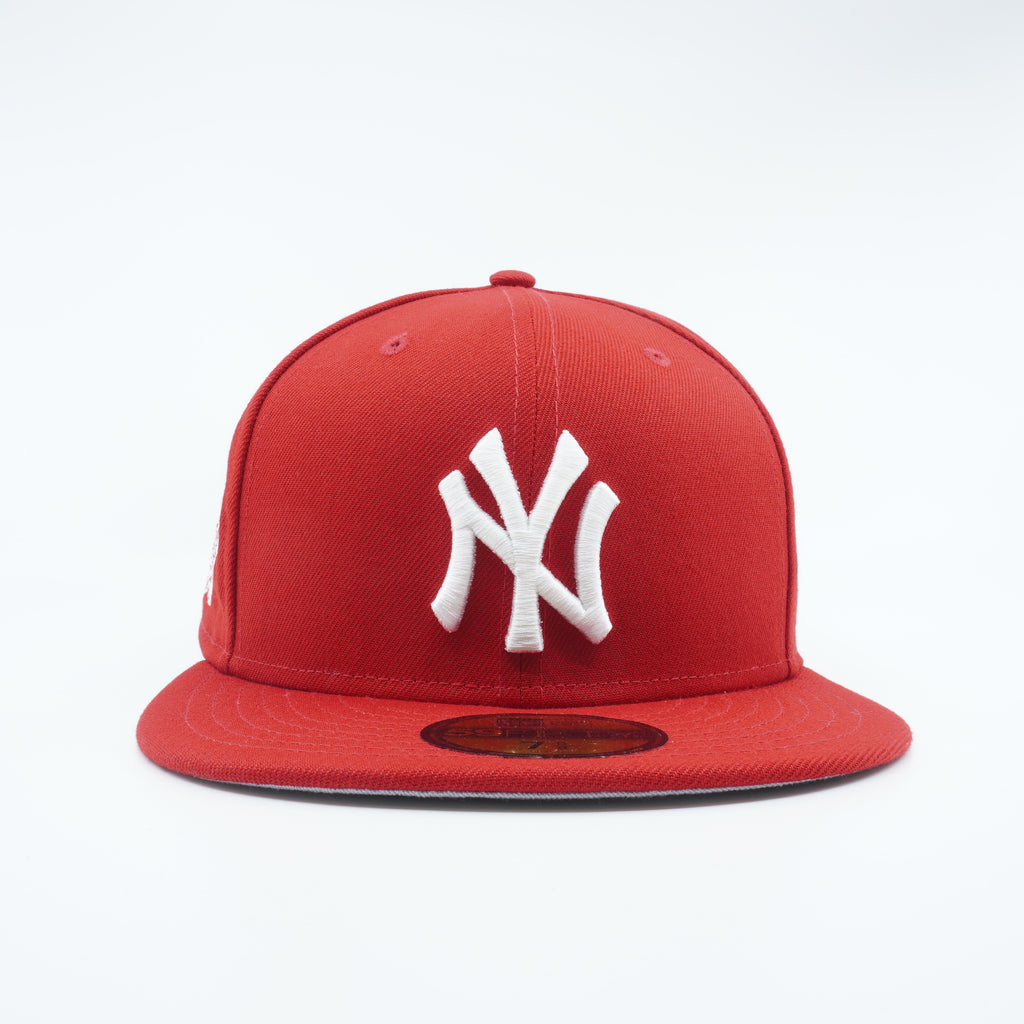 [60291332] Mens New Era MLB NY YANKEES 5950 FITTED 'SIDE PACTH WORLD SERIES'-RED