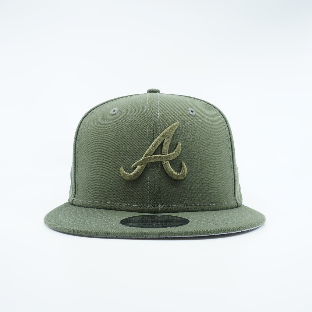 [60166428] Mens New Era MLB ATLANTA BRAVES 950 SNAPBACK 'COLOR PACK'-OLIVE GREEN