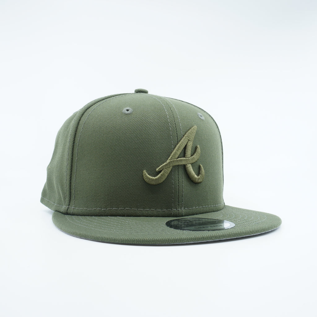 [60166428] Mens New Era MLB ATLANTA BRAVES 950 SNAPBACK 'COLOR PACK'-OLIVE GREEN