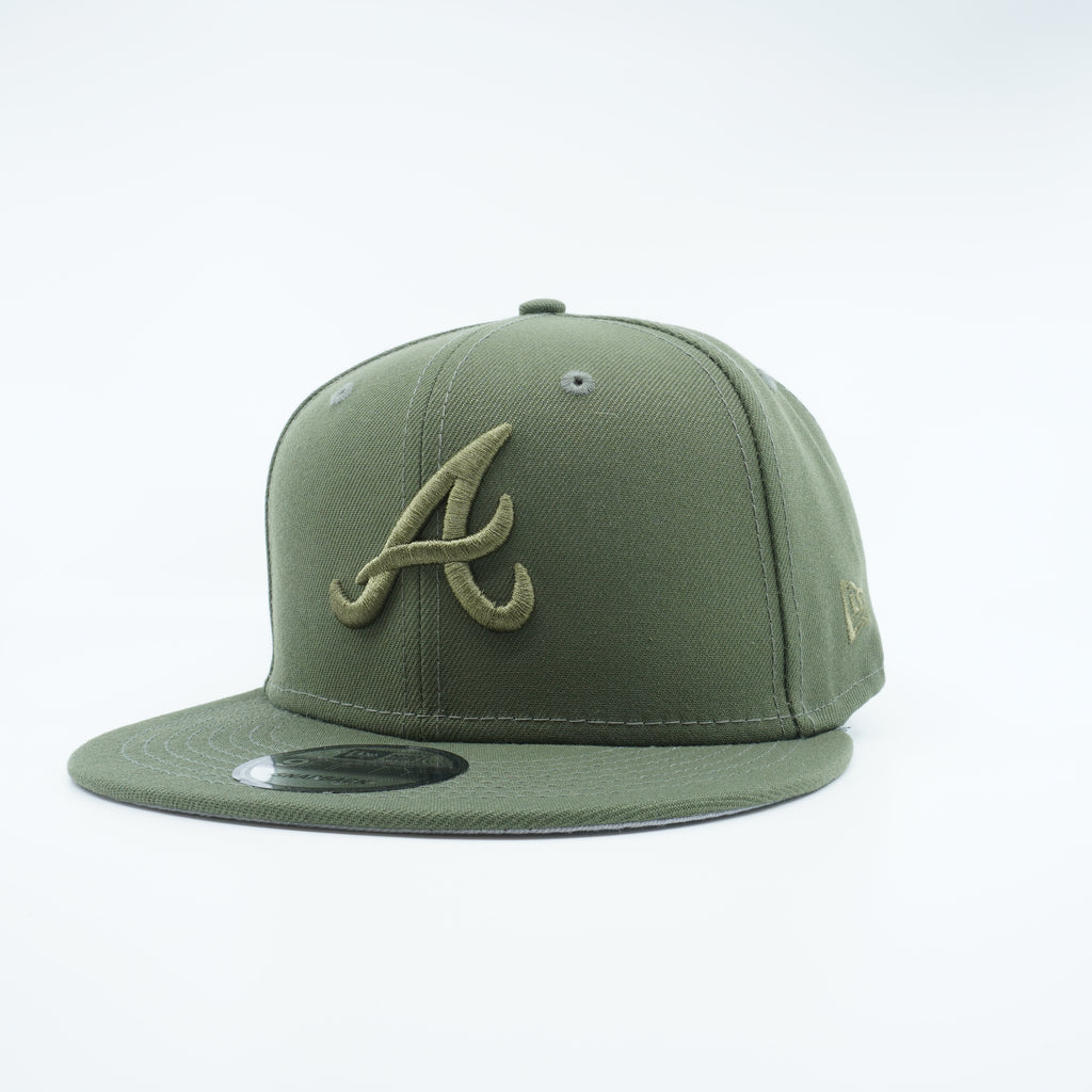 [60166428] Mens New Era MLB ATLANTA BRAVES 950 SNAPBACK 'COLOR PACK'-OLIVE GREEN