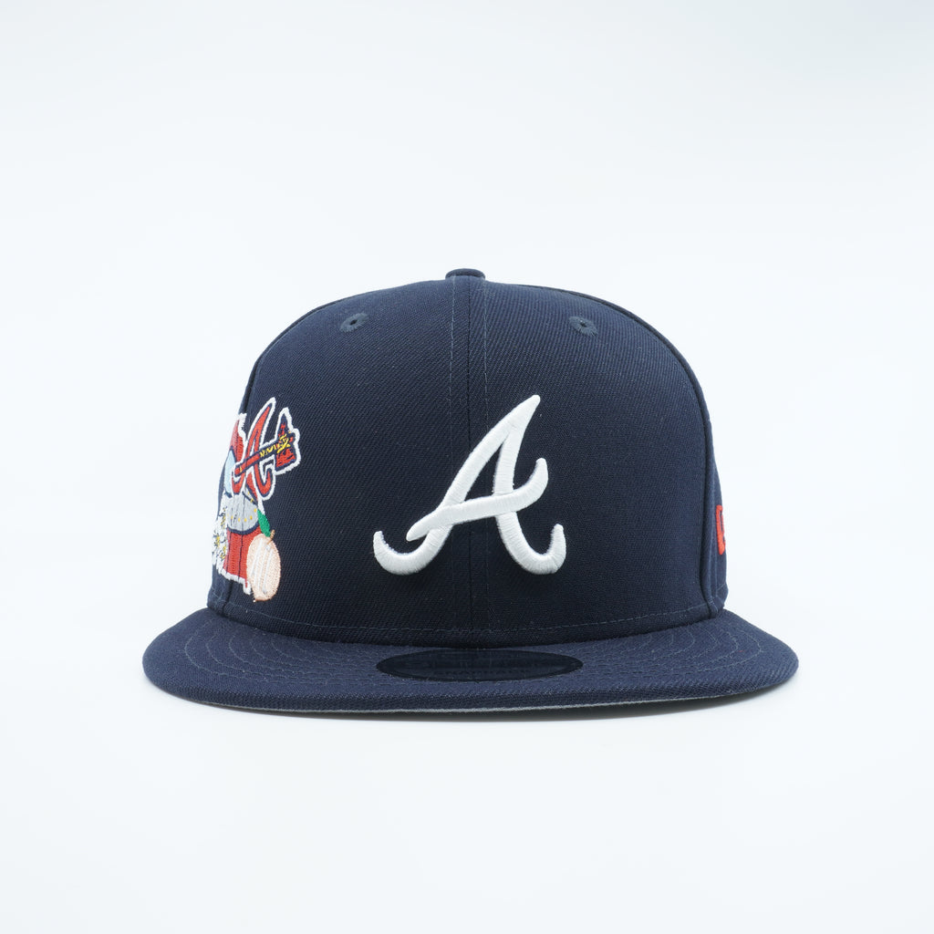 [60311040] Mens New Era MLB ATLANTA BRAVES 950 STRAPBACK CITY CLUSTER - NAVY