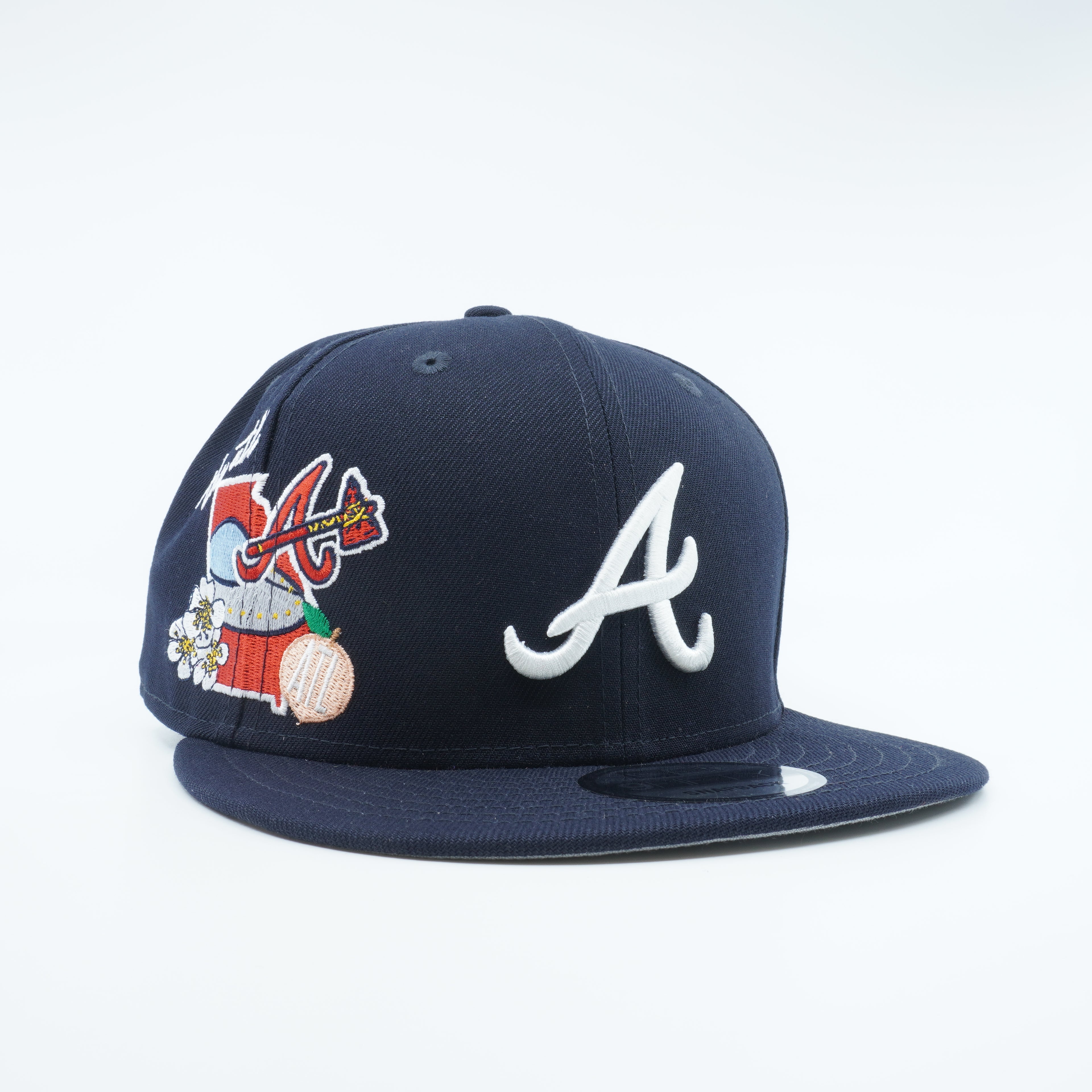 [60311040] Mens New Era MLB ATLANTA BRAVES 950 STRAPBACK CITY CLUSTER - NAVY