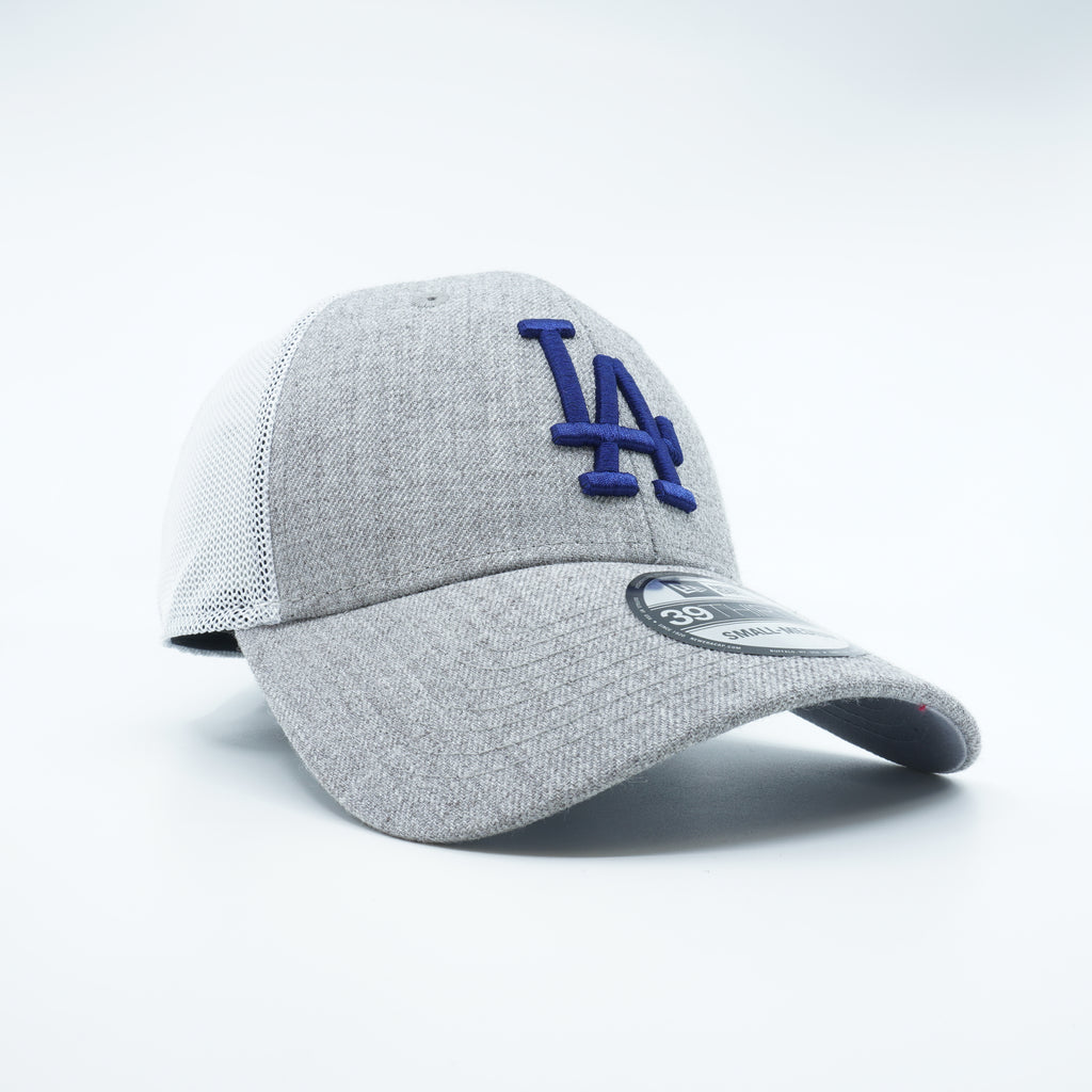 [60306134] Mens New Era MLB LA DODGERS 3930 STRETCH FIT HEATHERED - GRAY/WHITE
