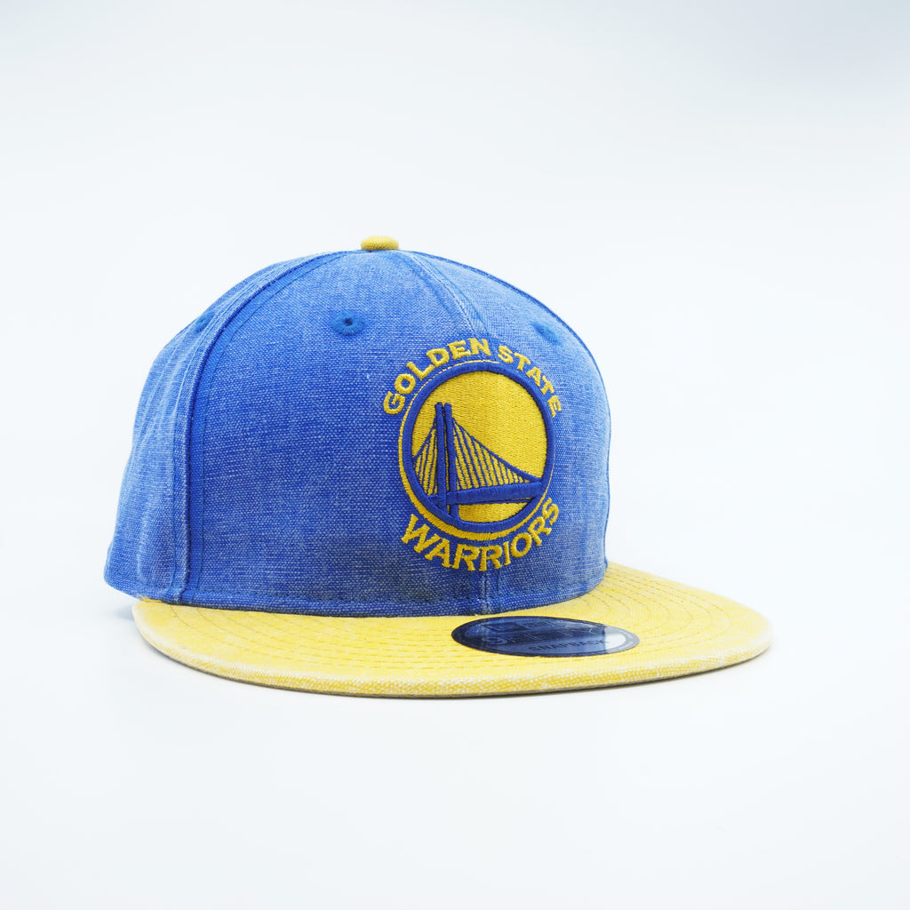 [80442269] Mens New Era NBA GS WARRIORS RUGGED CANVAS 950 SNAPBACK - BLUE/YELLOW