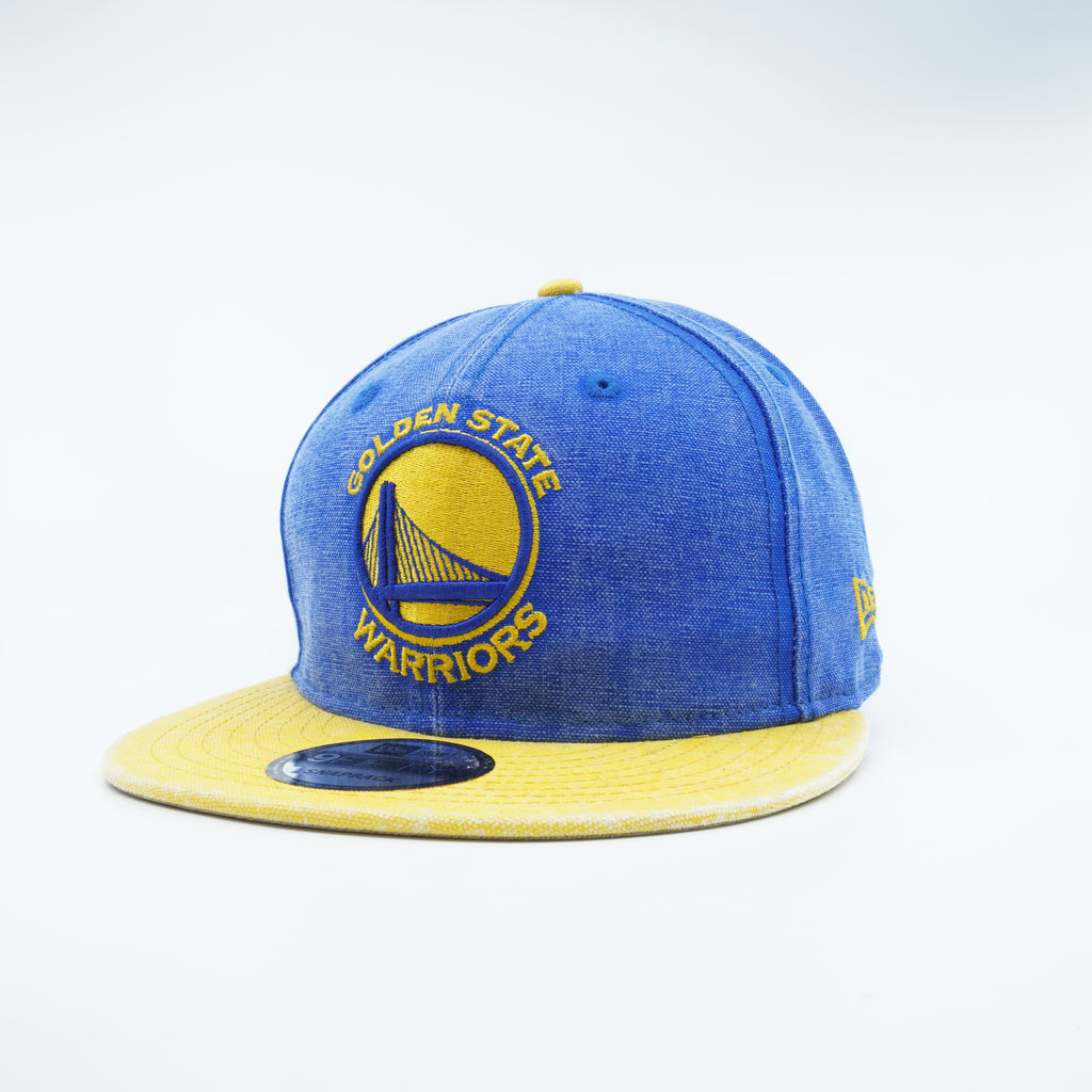 [80442269] Mens New Era NBA GS WARRIORS RUGGED CANVAS 950 SNAPBACK - BLUE/YELLOW