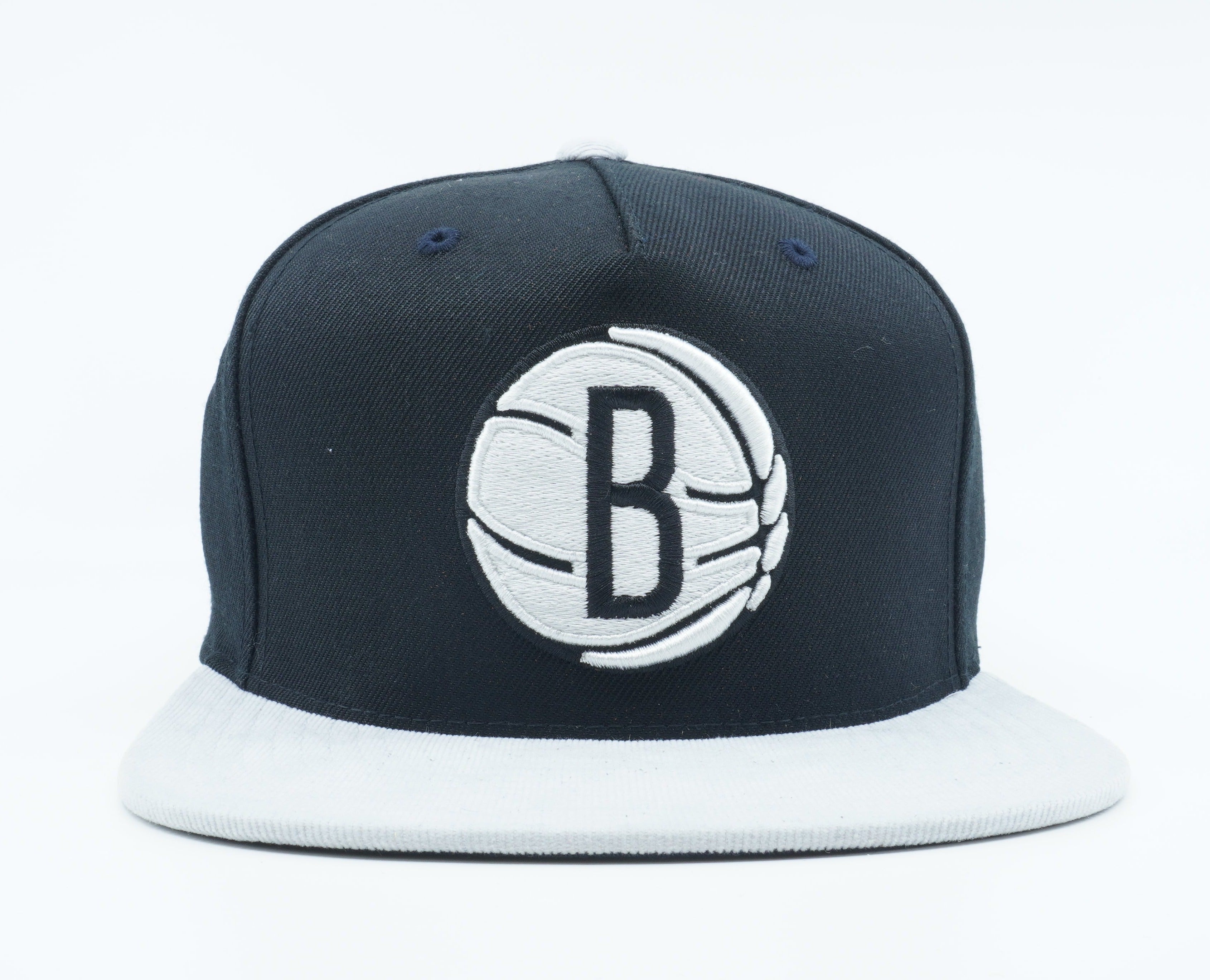 [NT56Z-GTE-A-5BNETS] MENS MITCHELL & NESS NBA BROOKLYN NETS CORD VISOR STRAPBACK