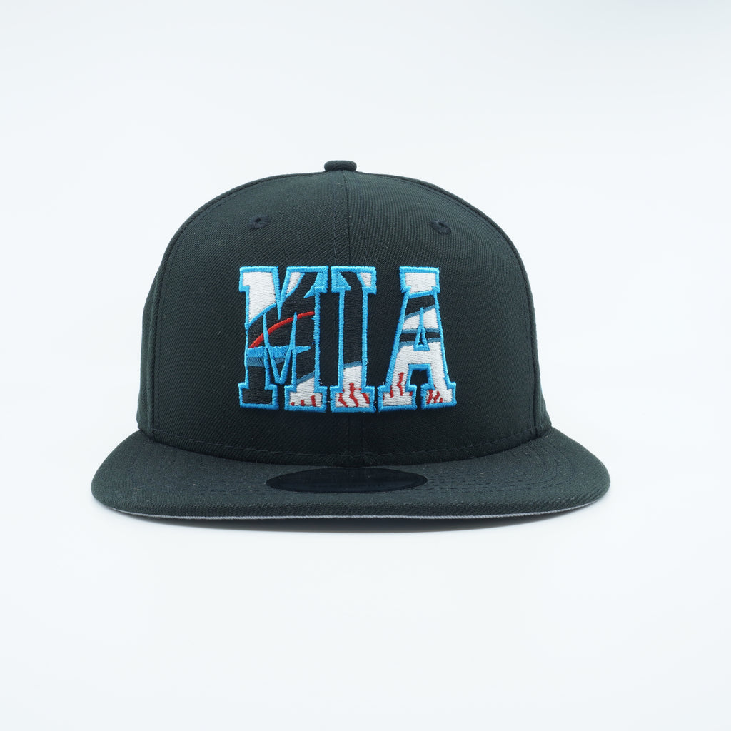 [60282452] MENS NEW ERA MLB MIAMI MARLINS 950 SNAPBACK - BLACK