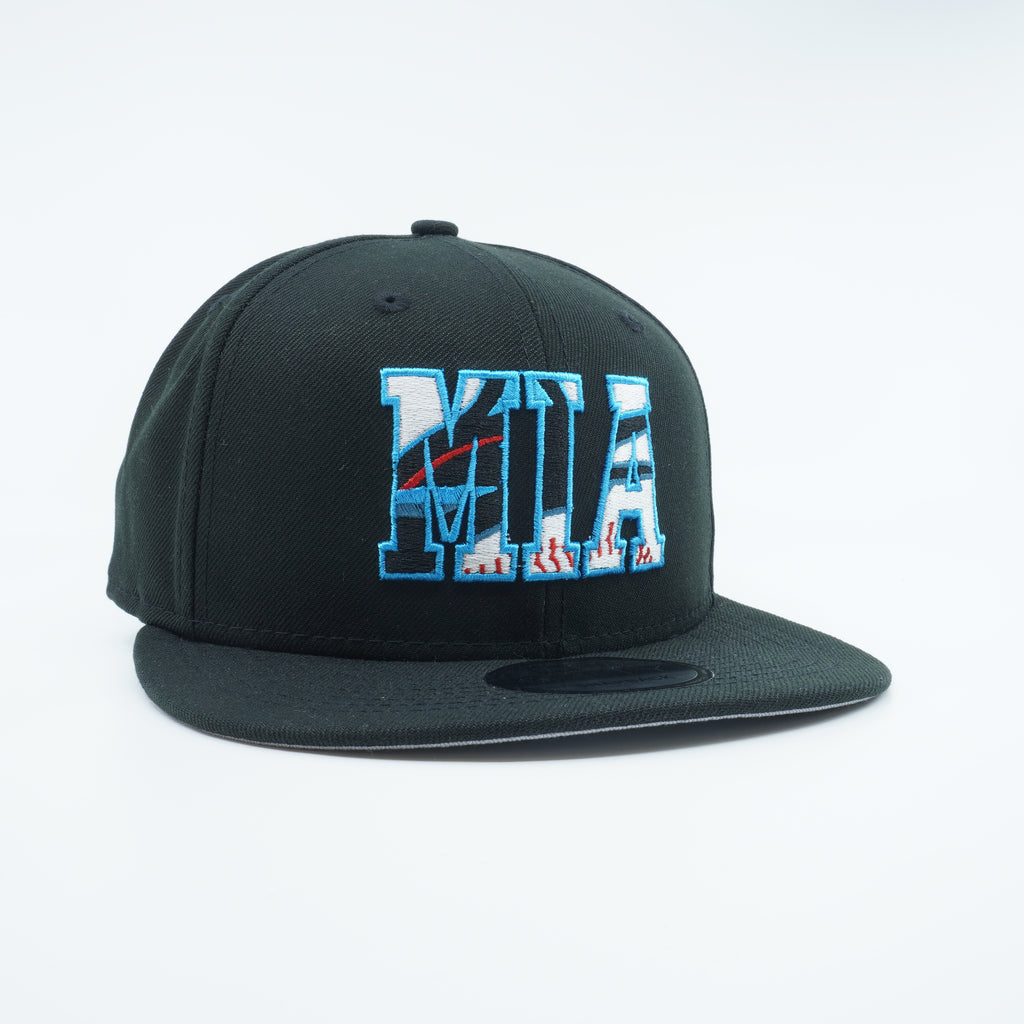 [60282452] MENS NEW ERA MLB MIAMI MARLINS 950 SNAPBACK - BLACK