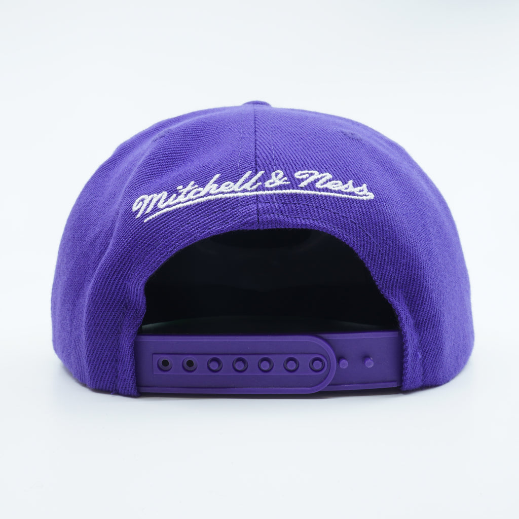 [HHSS4527-LALYYPPPPURP] MENS MITCHELL & NESS NBA LA LAKERS JERSEY LOVE SNAPBACK