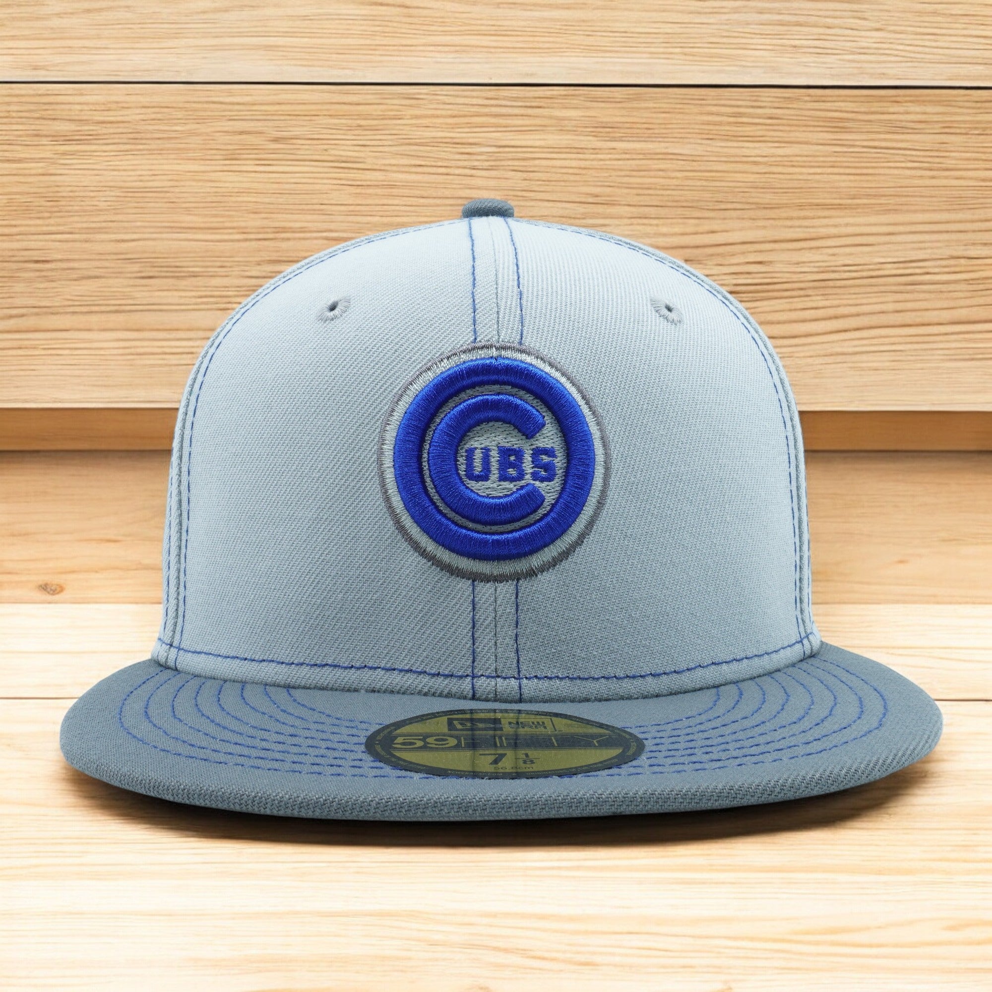 [60310958] MENS NEW ERA MLB CHICAGO CUBS 5950 GRAY POP FITTED - GRAY