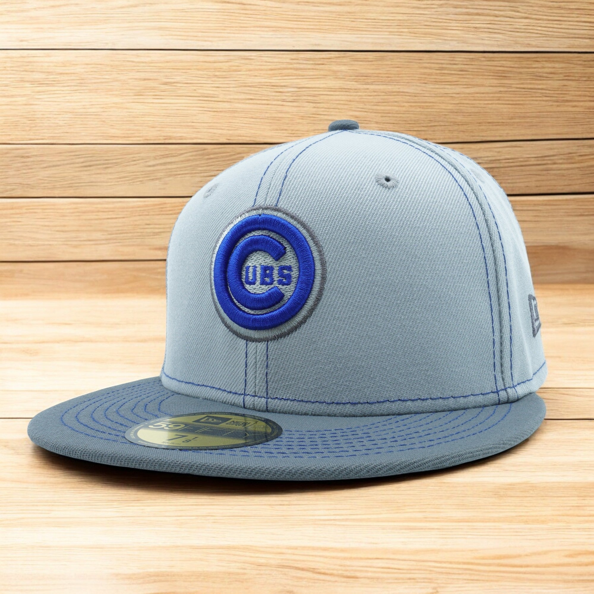 [60310958] MENS NEW ERA MLB CHICAGO CUBS 5950 GRAY POP FITTED - GRAY