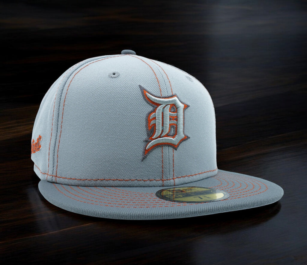 [60310868] MENS NEW ERA MLB DETROIT TIGERS 5950 GRAY POP FITTED - GRAY/ORANGE