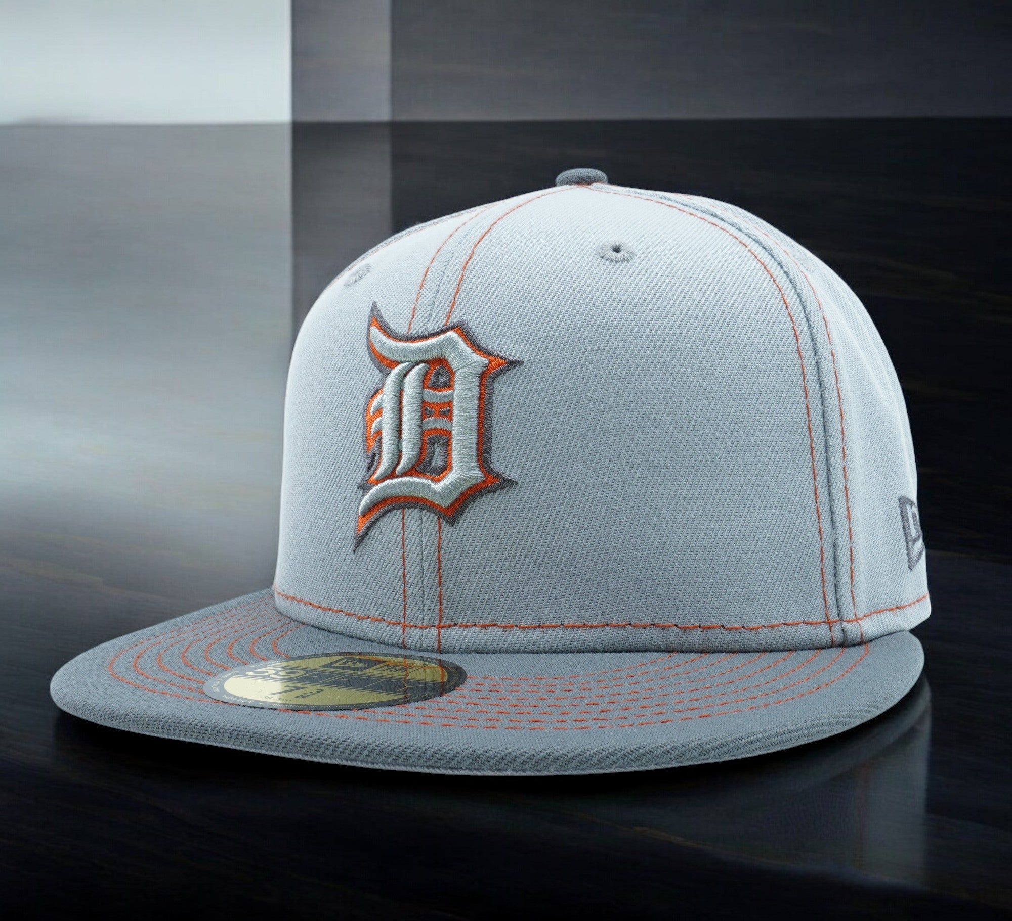 [60310868] MENS NEW ERA MLB DETROIT TIGERS 5950 GRAY POP FITTED - GRAY/ORANGE