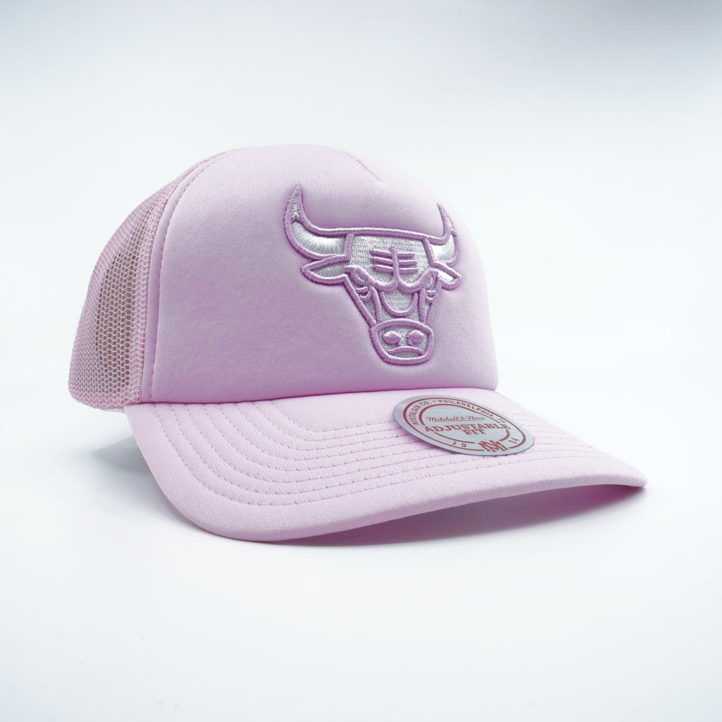 [5HSSLD21131-CBUPINK] MENS NBA CHICAGO BULLS PASTEL TRUCKER SNAPBACK