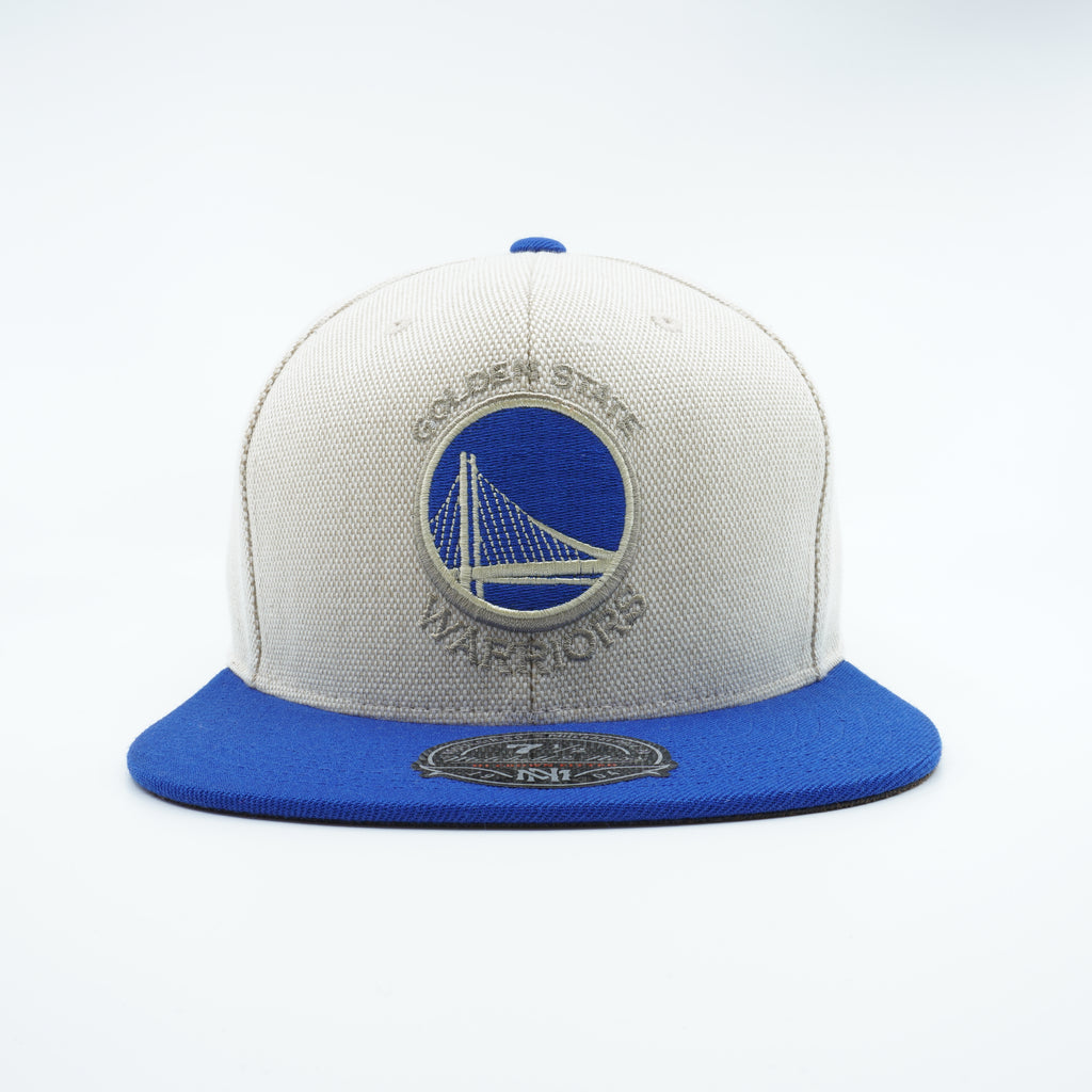 [G500K-014-5WARRI] MENS NBA GOLDEN STATE WARRIORS OFF WHITE CREAM OXFORD FITTED