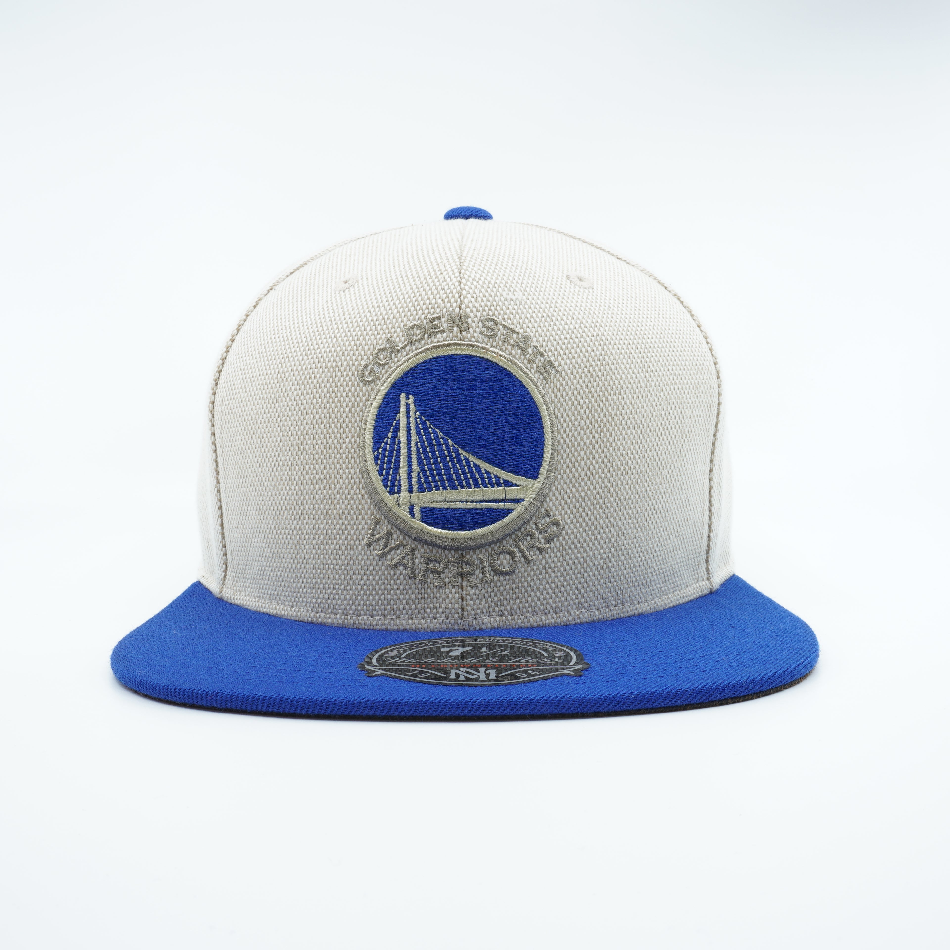 [G500K-014-5WARRI] MENS NBA GOLDEN STATE WARRIORS OFF WHITE CREAM OXFORD FITTED