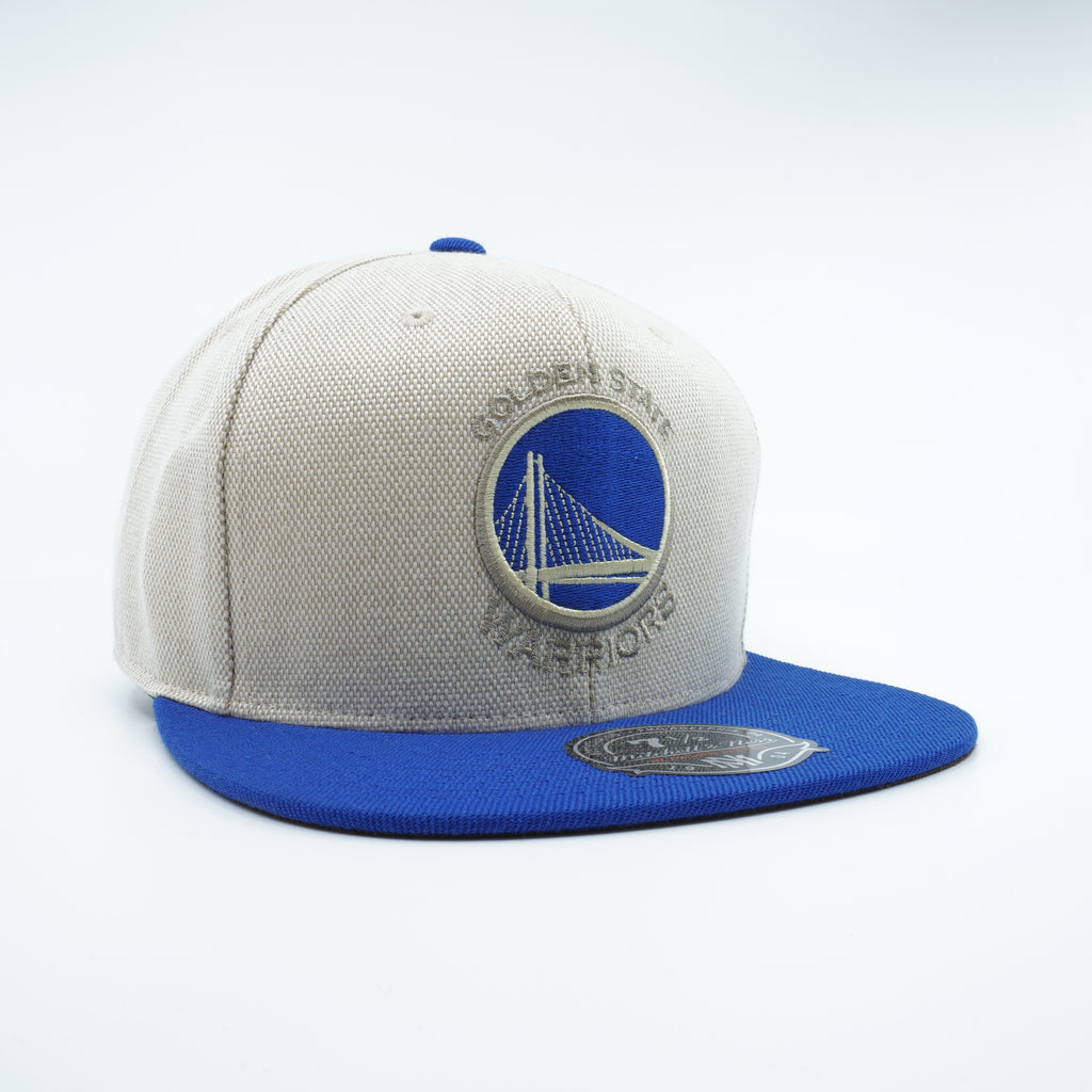 [G500K-014-5WARRI] MENS NBA GOLDEN STATE WARRIORS OFF WHITE CREAM OXFORD FITTED