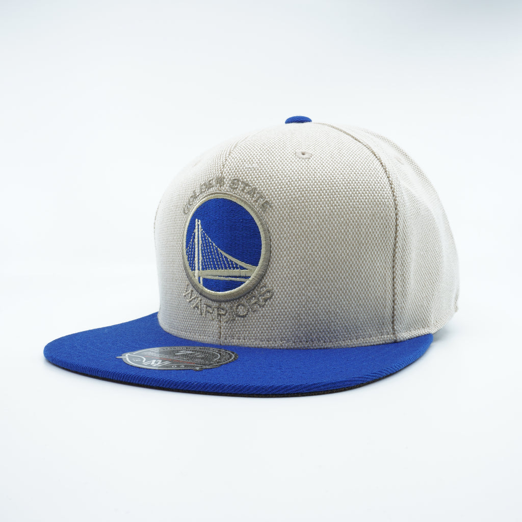 [G500K-014-5WARRI] MENS NBA GOLDEN STATE WARRIORS OFF WHITE CREAM OXFORD FITTED