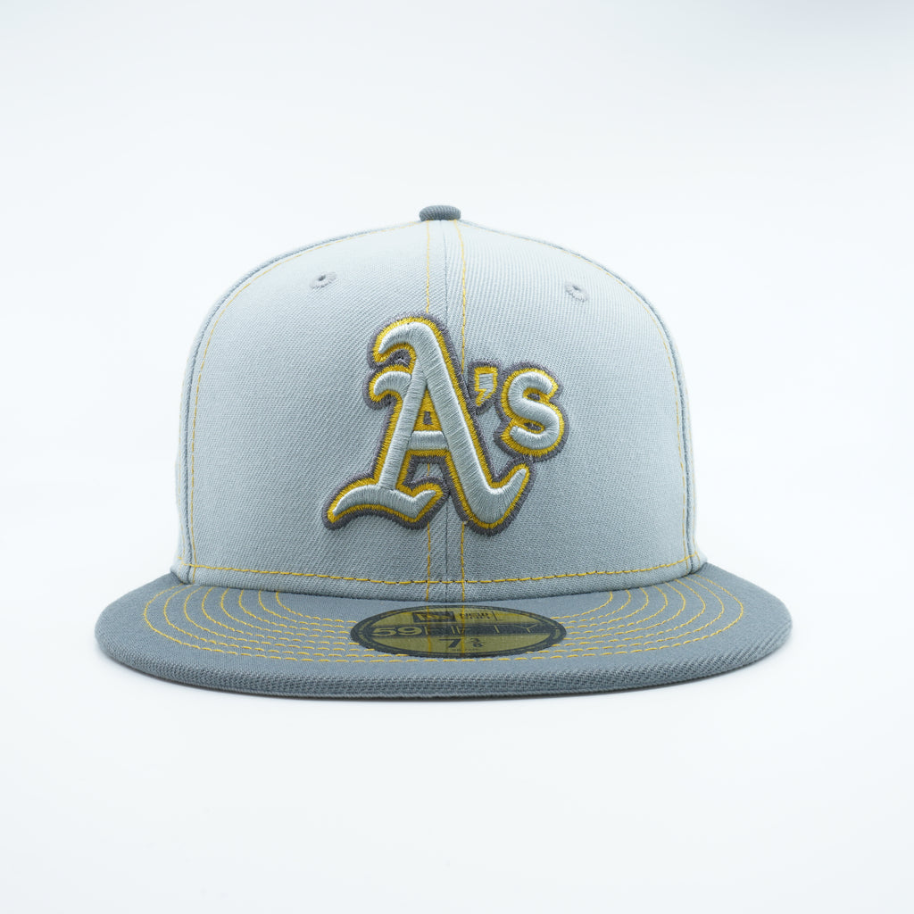 [60310877] MENS NEW ERA MLB OAKLAND ATHLETICS 5950 GRAY POP FITTED-GRAY