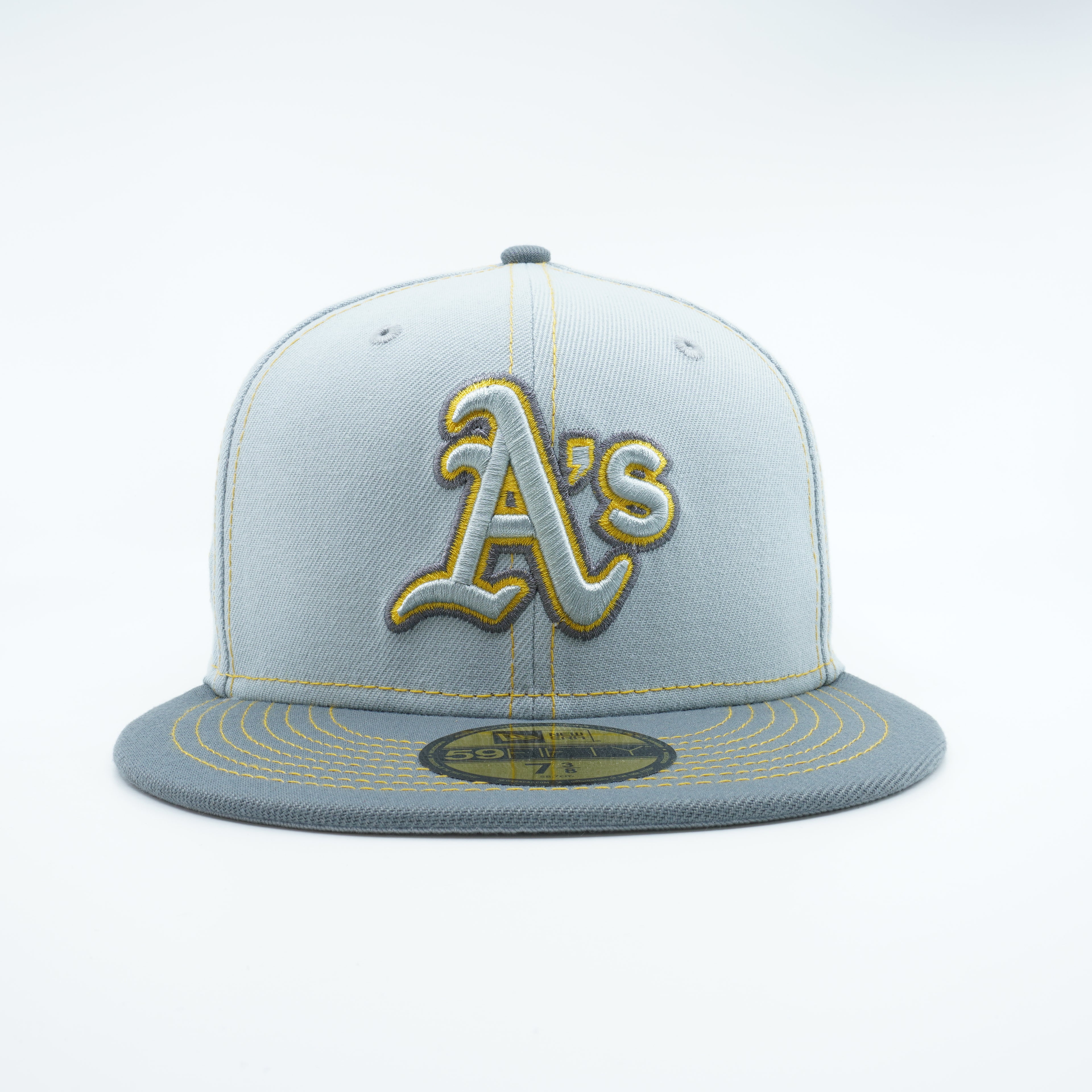 [60310877] MENS NEW ERA MLB OAKLAND ATHLETICS 5950 GRAY POP FITTED-GRAY
