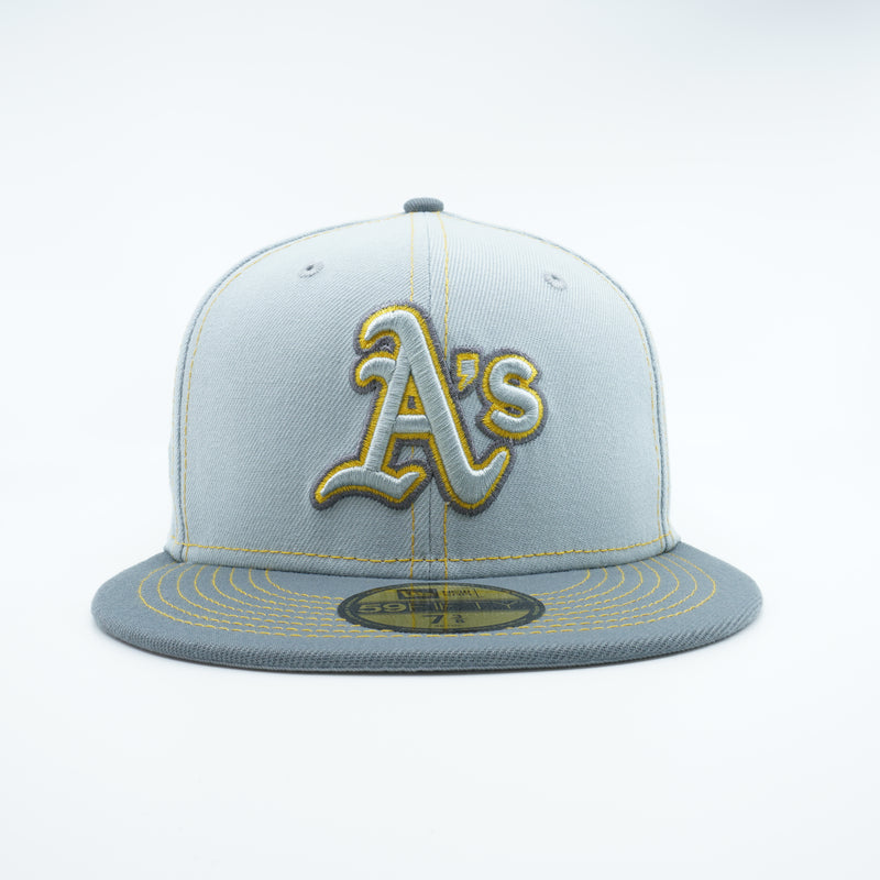 [60310877] MENS NEW ERA MLB OAKLAND ATHLETICS 5950 GRAY POP FITTED-GRAY