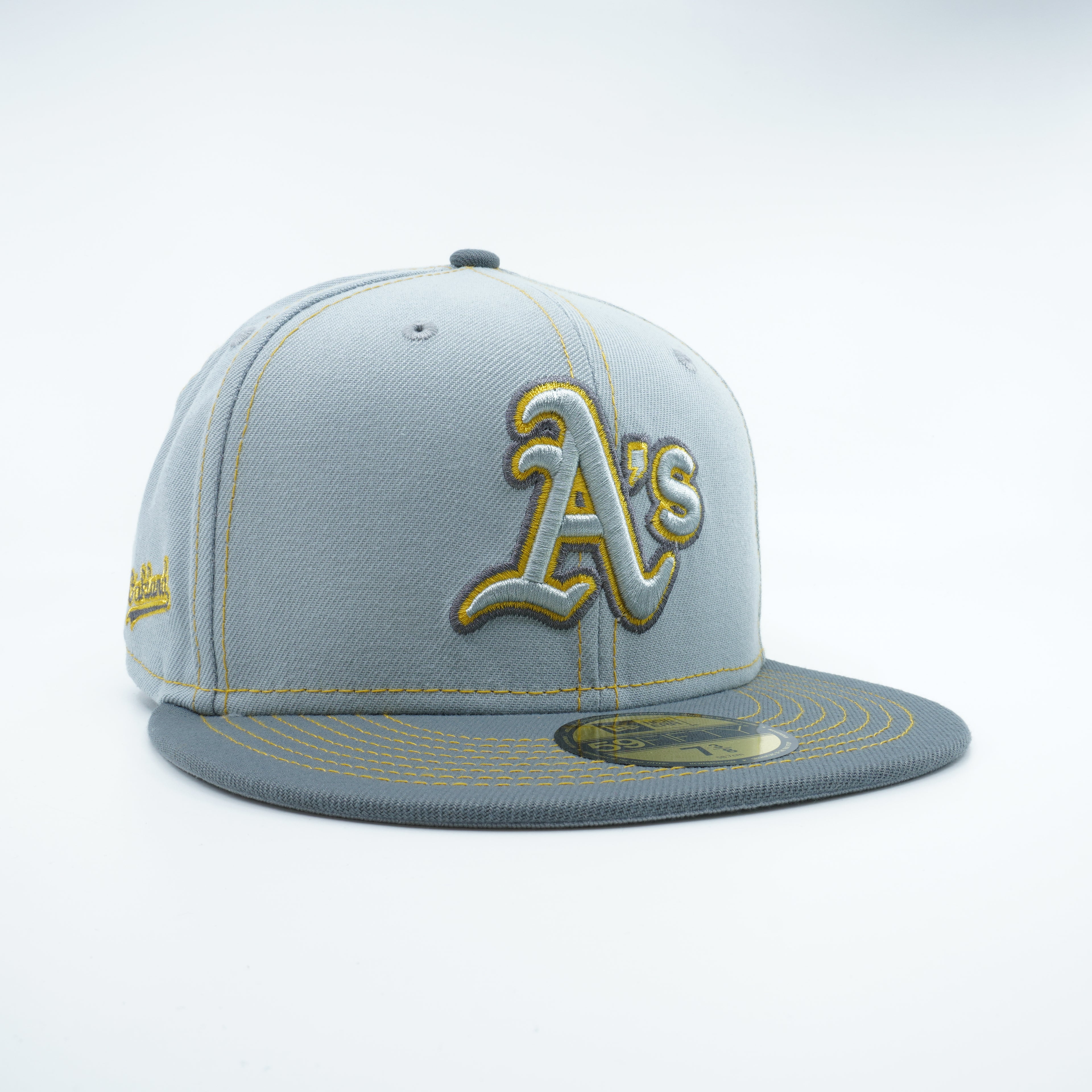 [60310877] MENS NEW ERA MLB OAKLAND ATHLETICS 5950 GRAY POP FITTED-GRAY