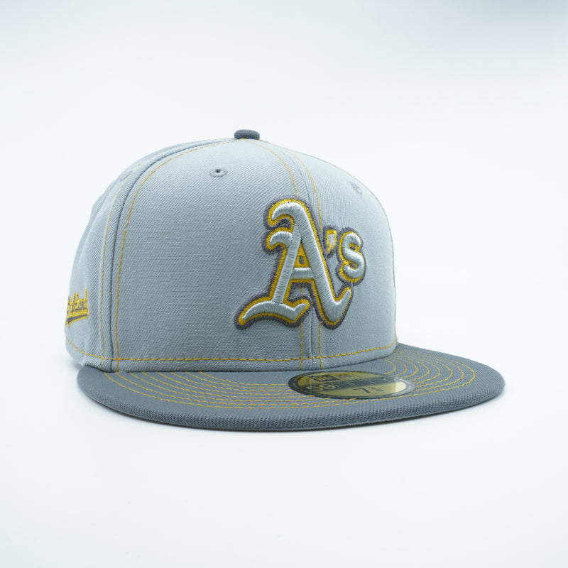[60310877] MENS NEW ERA MLB OAKLAND ATHLETICS 5950 GRAY POP FITTED-GRAY