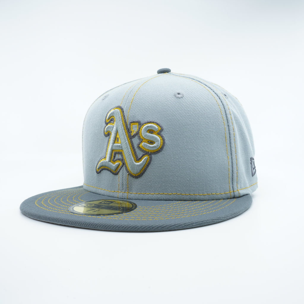 [60310877] MENS NEW ERA MLB OAKLAND ATHLETICS 5950 GRAY POP FITTED-GRAY