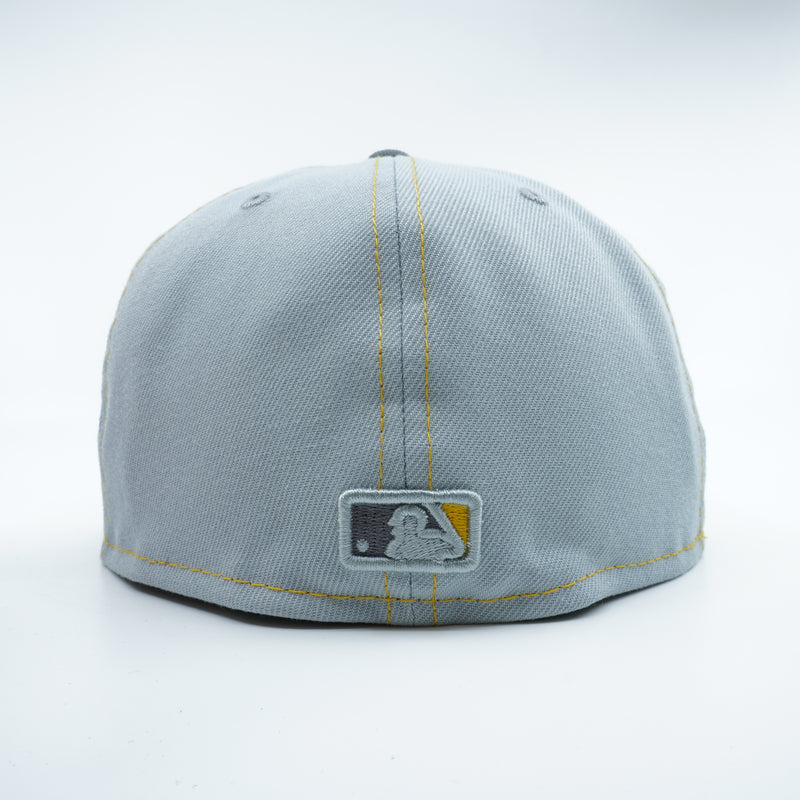 [60310877] MENS NEW ERA MLB OAKLAND ATHLETICS 5950 GRAY POP FITTED-GRAY