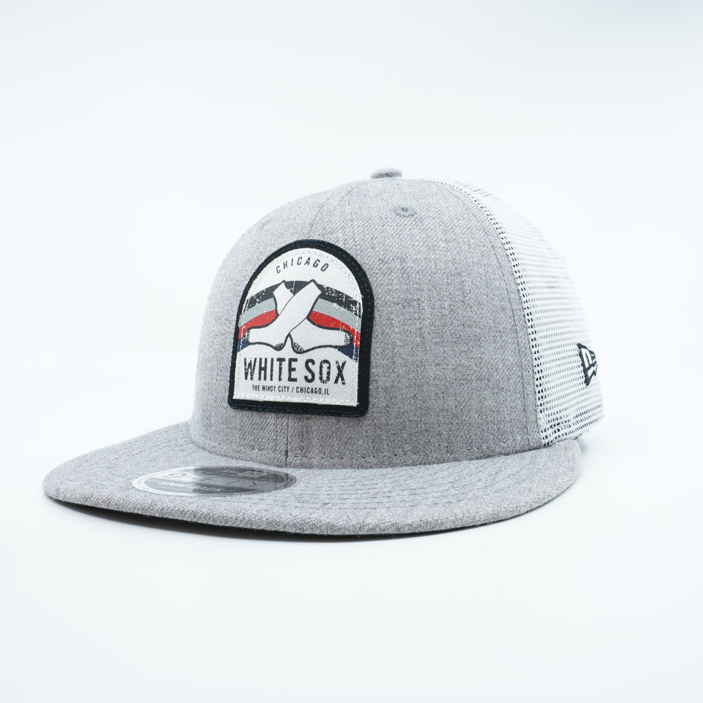 [60359734] MENS NEW ERA MLB CHICAGO WHITE SOX 950 TRUCKER SNAPBACK - GRAY/WHITE