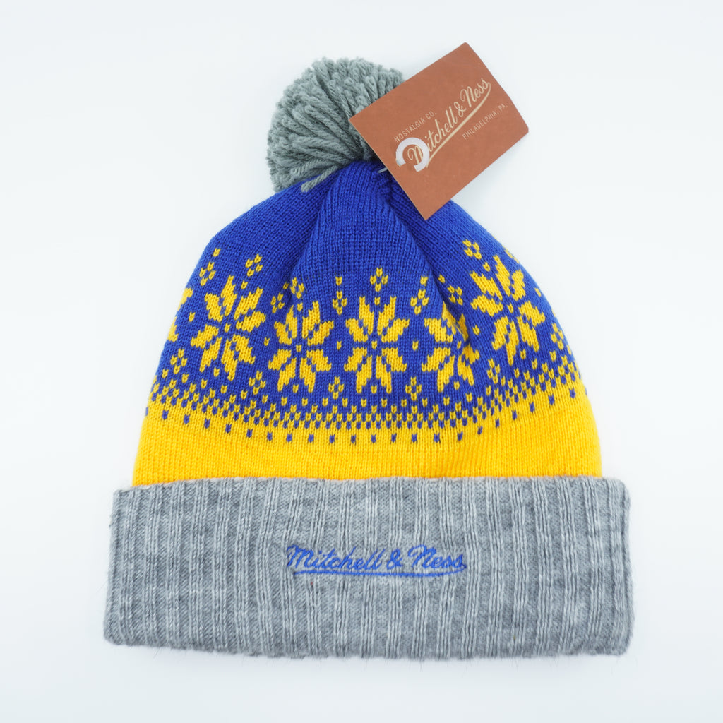 [KV52Z-MTC-5WARRI] MENS NBA GOLDEN STATE WARRIORS ARTIC SNOWFLAKE CUFFED BEANIE