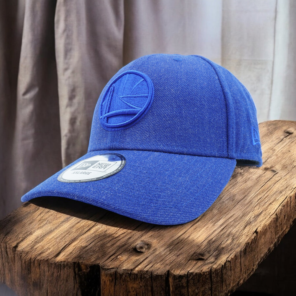 [80525788] MENS NEW ERA NBA GOLDEN STATE WARRIORS HEATHER HUE FITTED - BLUE