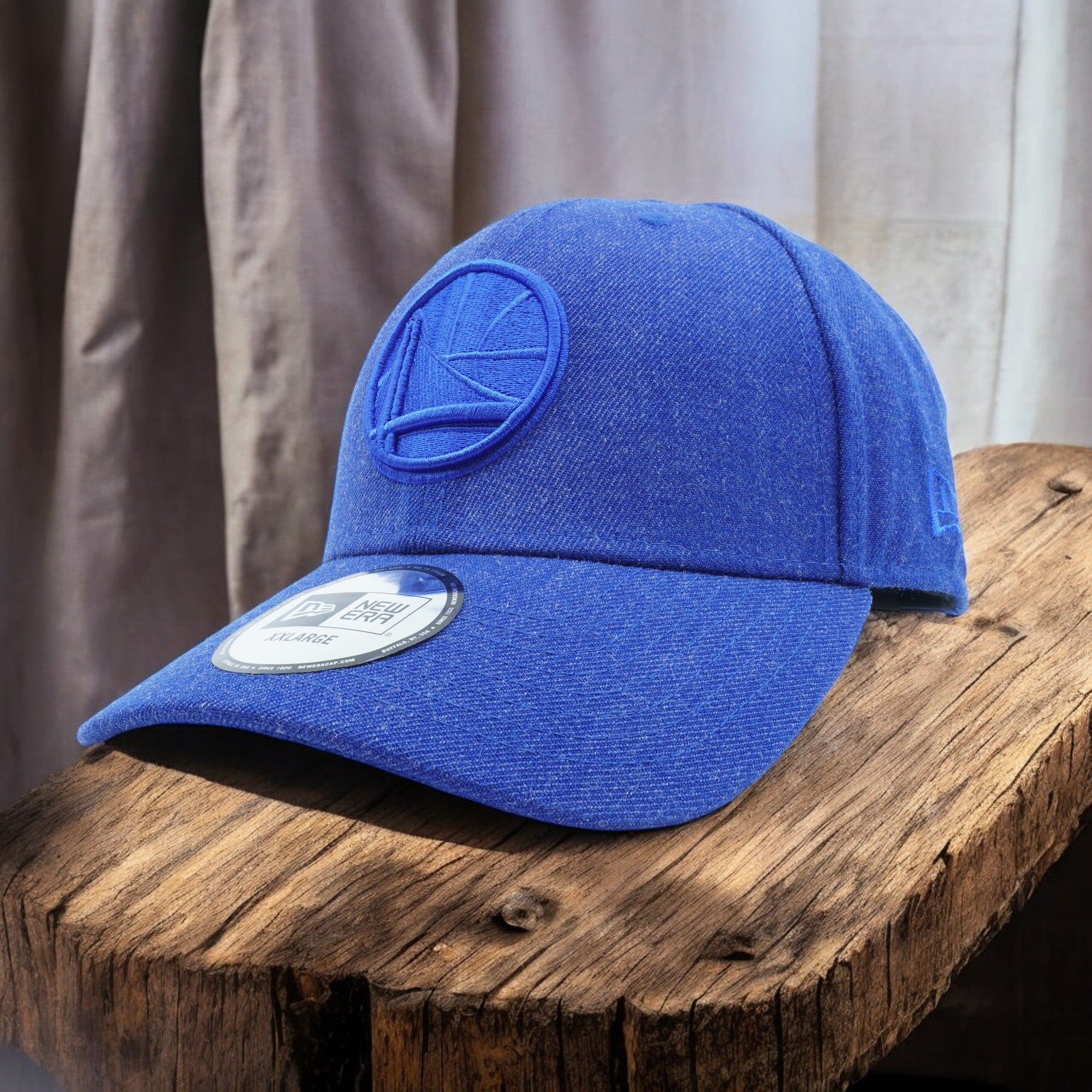 [80525788] MENS NEW ERA NBA GOLDEN STATE WARRIORS HEATHER HUE FITTED - BLUE