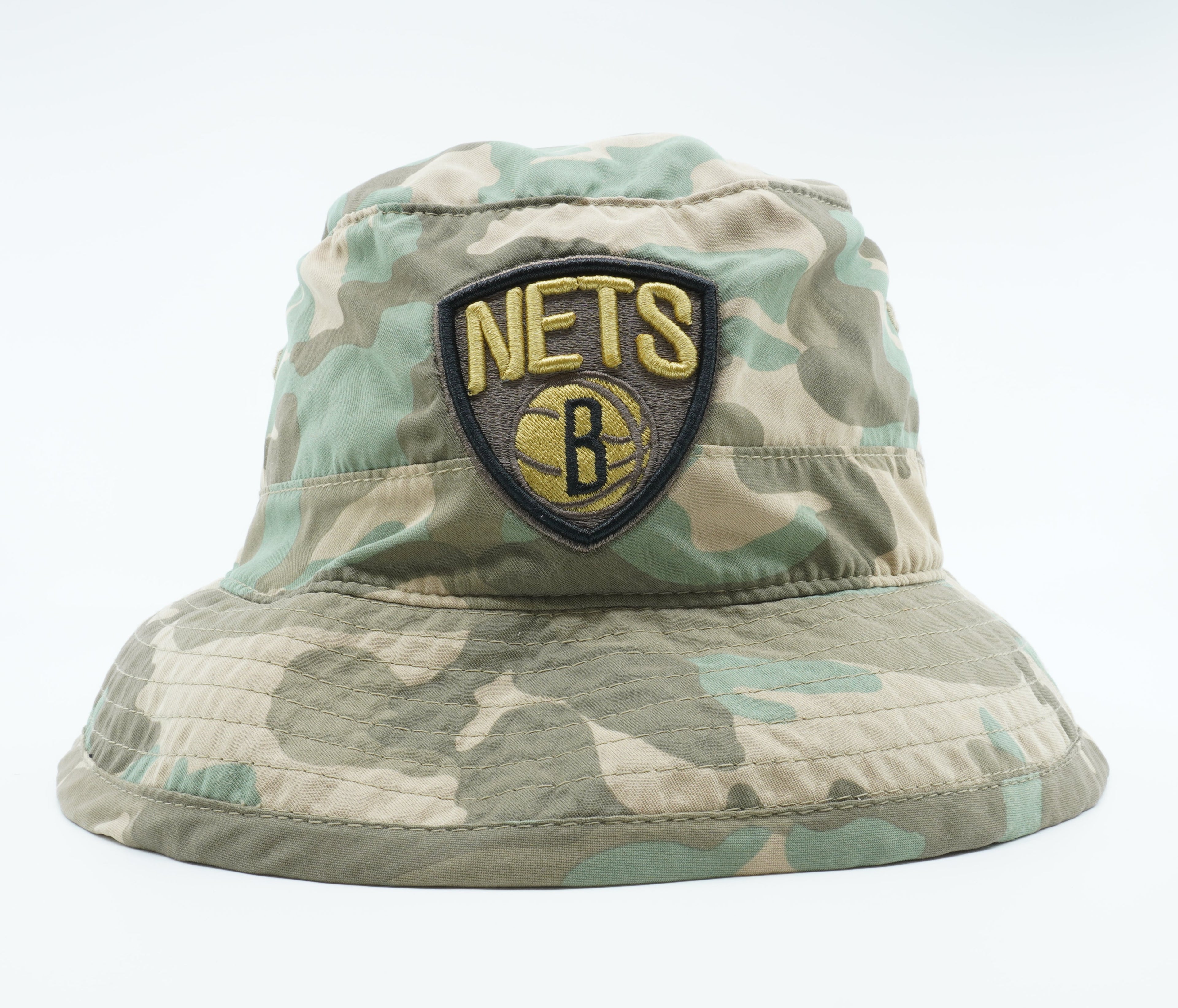 [U221Z-CAM-5BNETS] MENS NBA BROOKLYN NETS CAMOUFLAGE AMBUSH BUCKET HAT