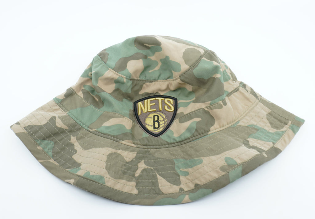 [U221Z-CAM-5BNETS] MENS NBA BROOKLYN NETS CAMOUFLAGE AMBUSH BUCKET HAT