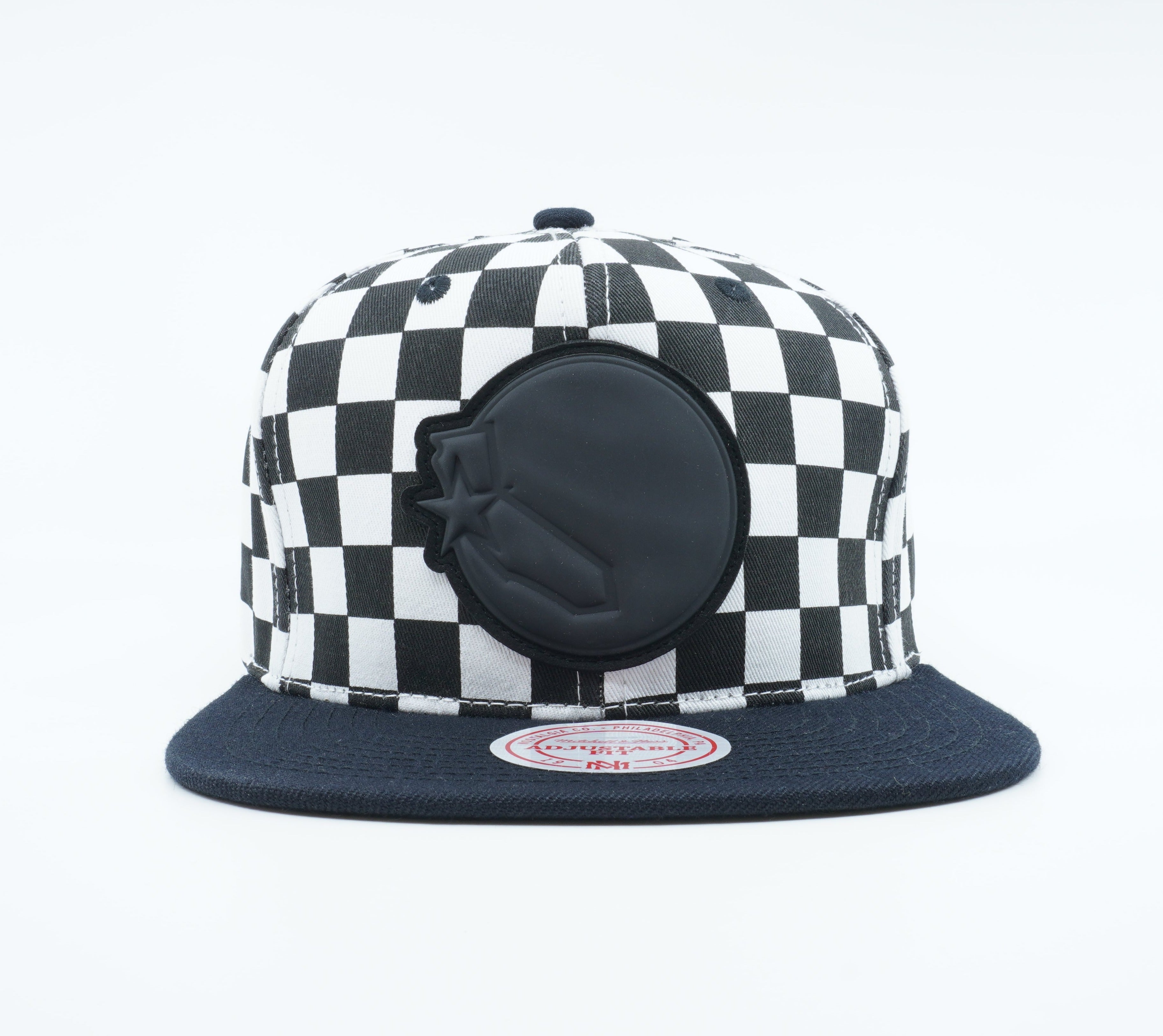 [BH7A4G-GSW-WMZL] MENS NBA GOLDEN STATE WARRIORS CHECKED B&W CROW SNAPBACK